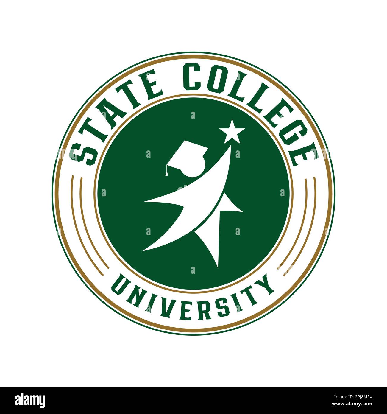 University and college logo, badges, emblems, signs and symbols. Vector illustration isolated on