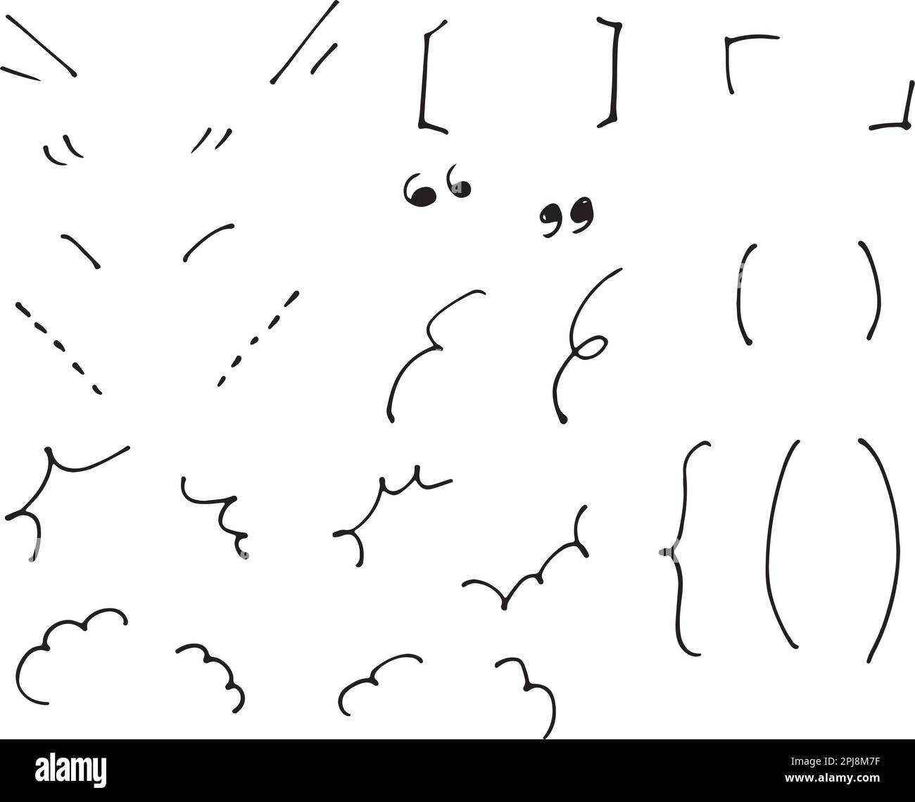 A set of handdrawn brackets that can be used to treat titles. Add