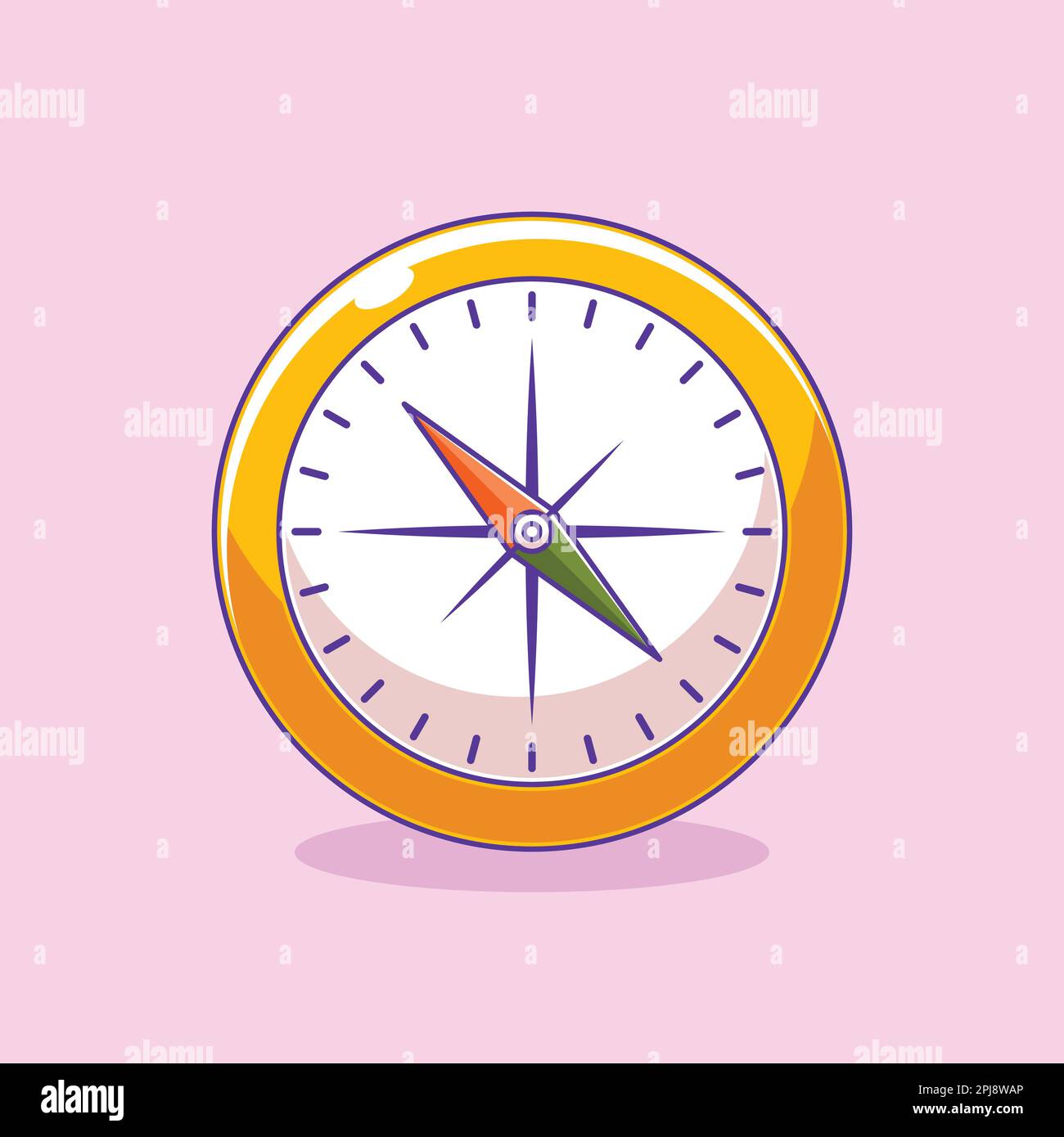 Cartoon style compass illustration design Stock Vector Image & Art Alamy