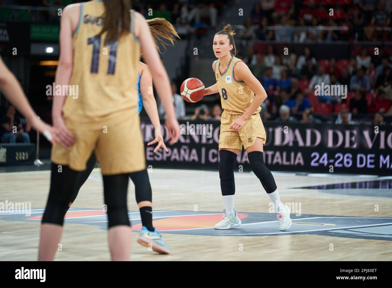 Zaragoza, Spain. 31st Mar, 2023. Marta Canella of Barca CBS in action during the Quarterfinals of the Queen's Cup at Pavilion Principe Felipe. Perfumerias Avenida 67:55 Barsa CBS (Photo by Vicente Vidal Fernandez/SOPA Images/Sipa USA) Credit: Sipa USA/Alamy Live News Stock Photo