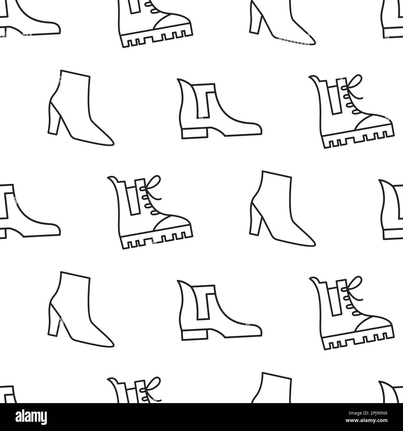 Fashion shoes seamless pattern woman footwear icon Stock Vector Image