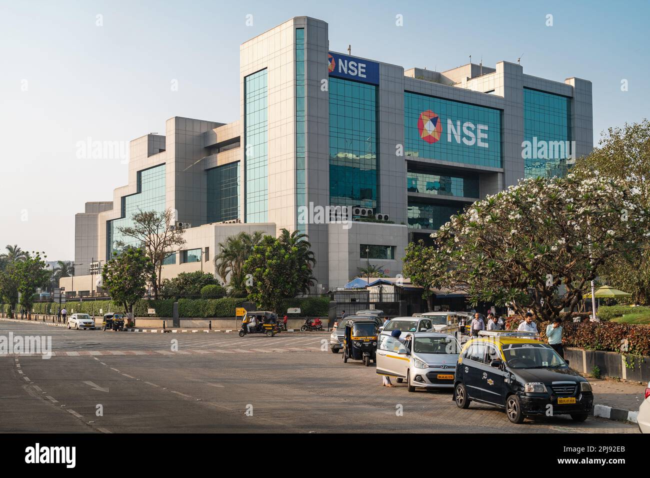 National Stock Exchange building at the Bandra Kurla Complex in Mumbai, Maharashtra, India. Stock Photo