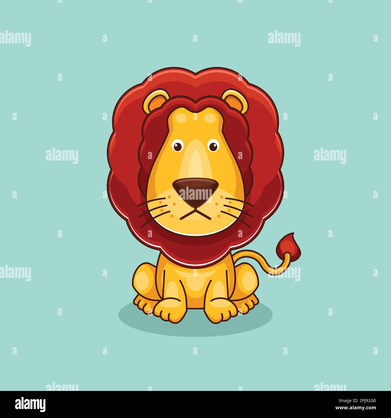 The cartoon-style cute lion design Stock Vector Image & Art - Alamy