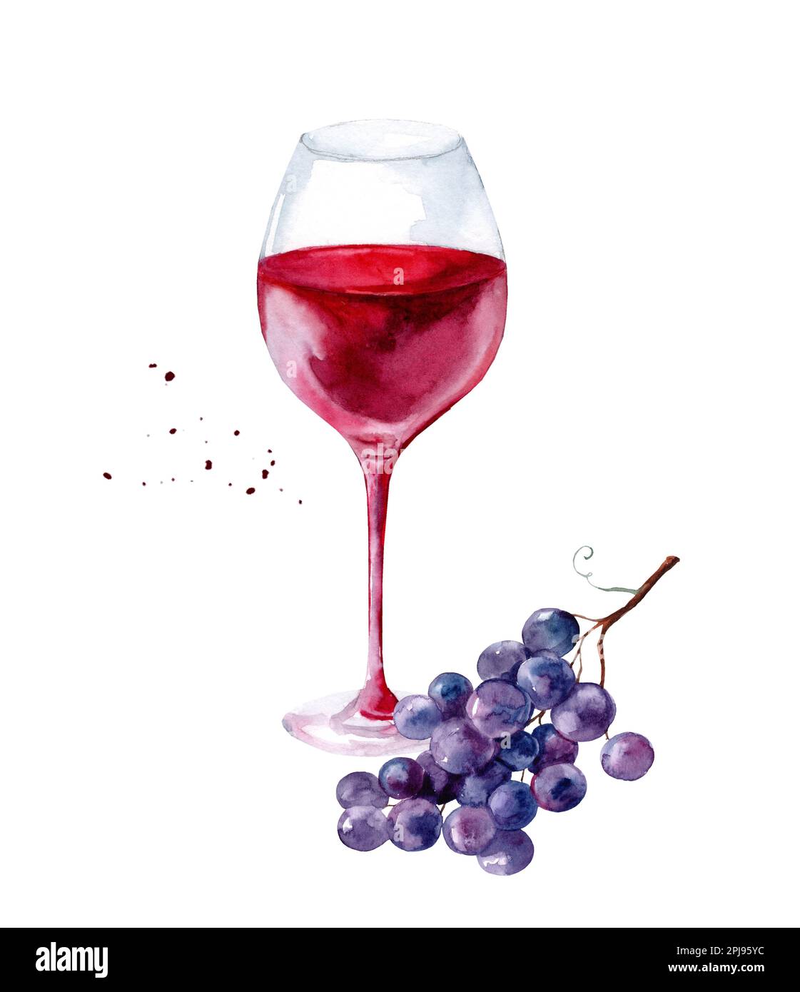 Grapes Painting On Wine Glass