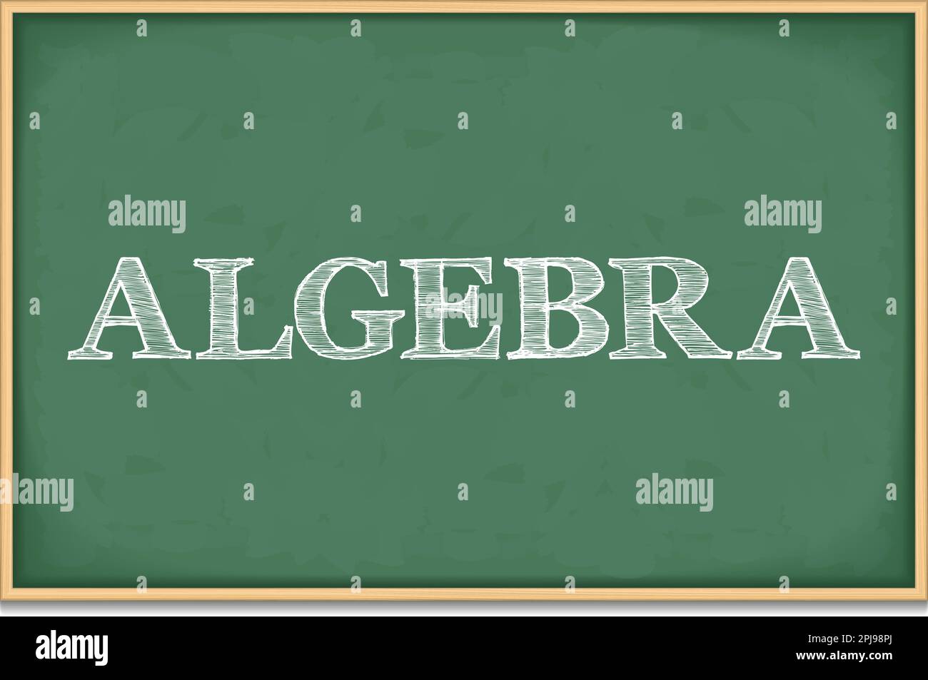 The word algebra on blackboard, vector eps10 illustration Stock Vector
