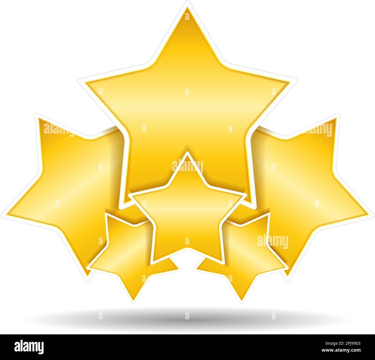 Golden stars on white background, vector eps10 illustration Stock ...