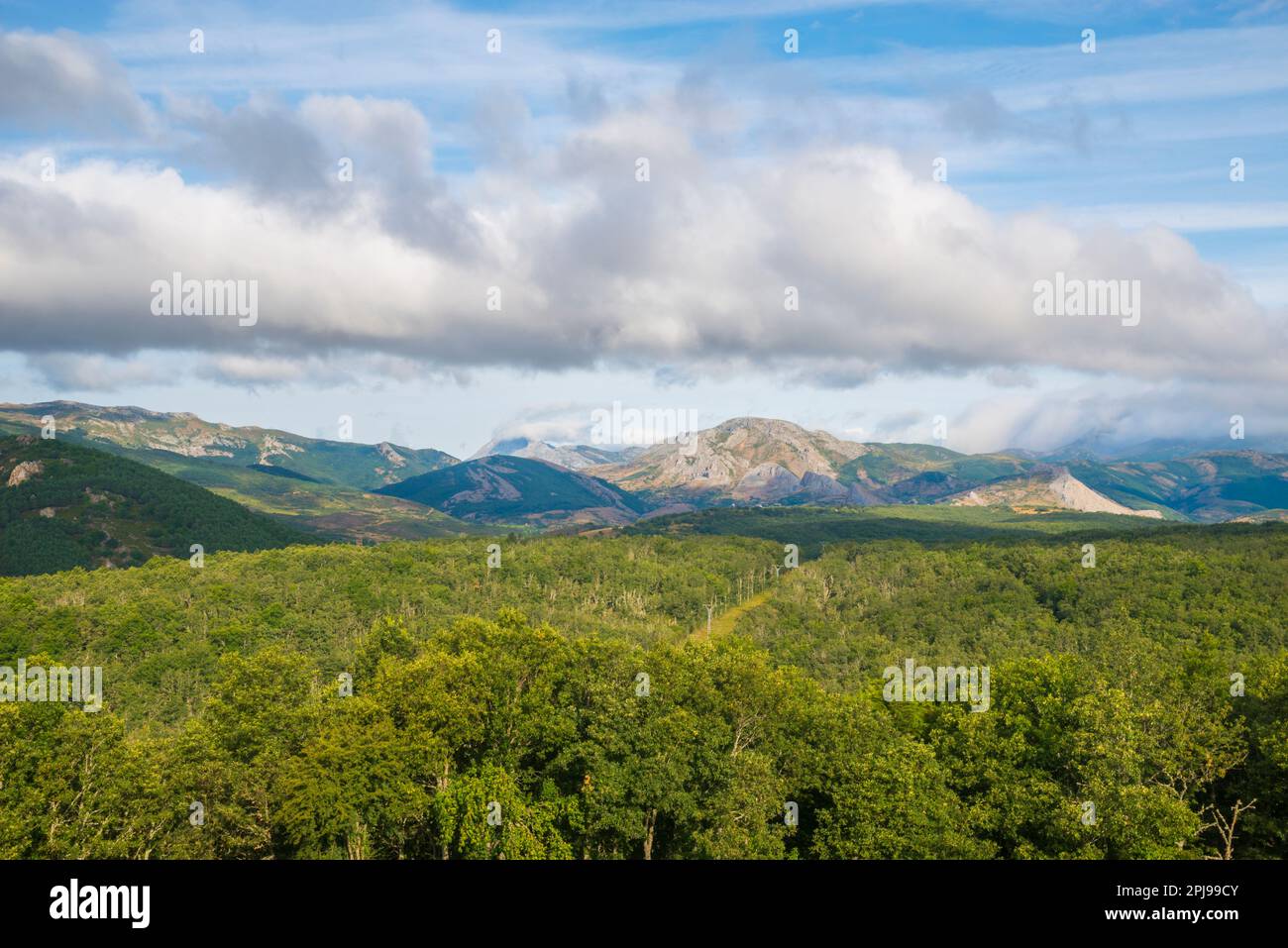 Landscape. Cervera de Pisuerga, Palencia province, Castilla Leon, Spain. Stock Photo