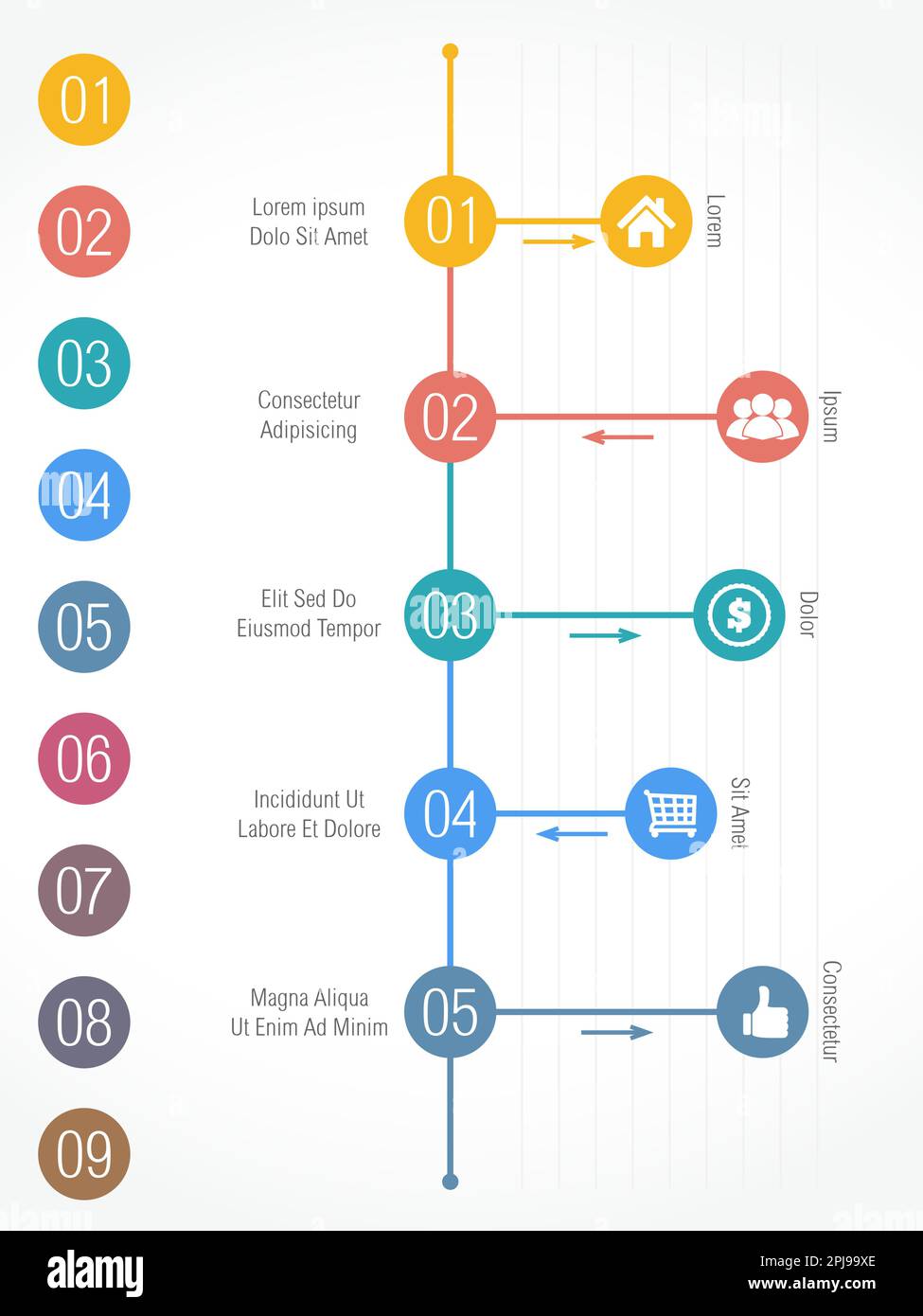 Abstract chart with numbers and icons, vector eps10 illustration Stock ...