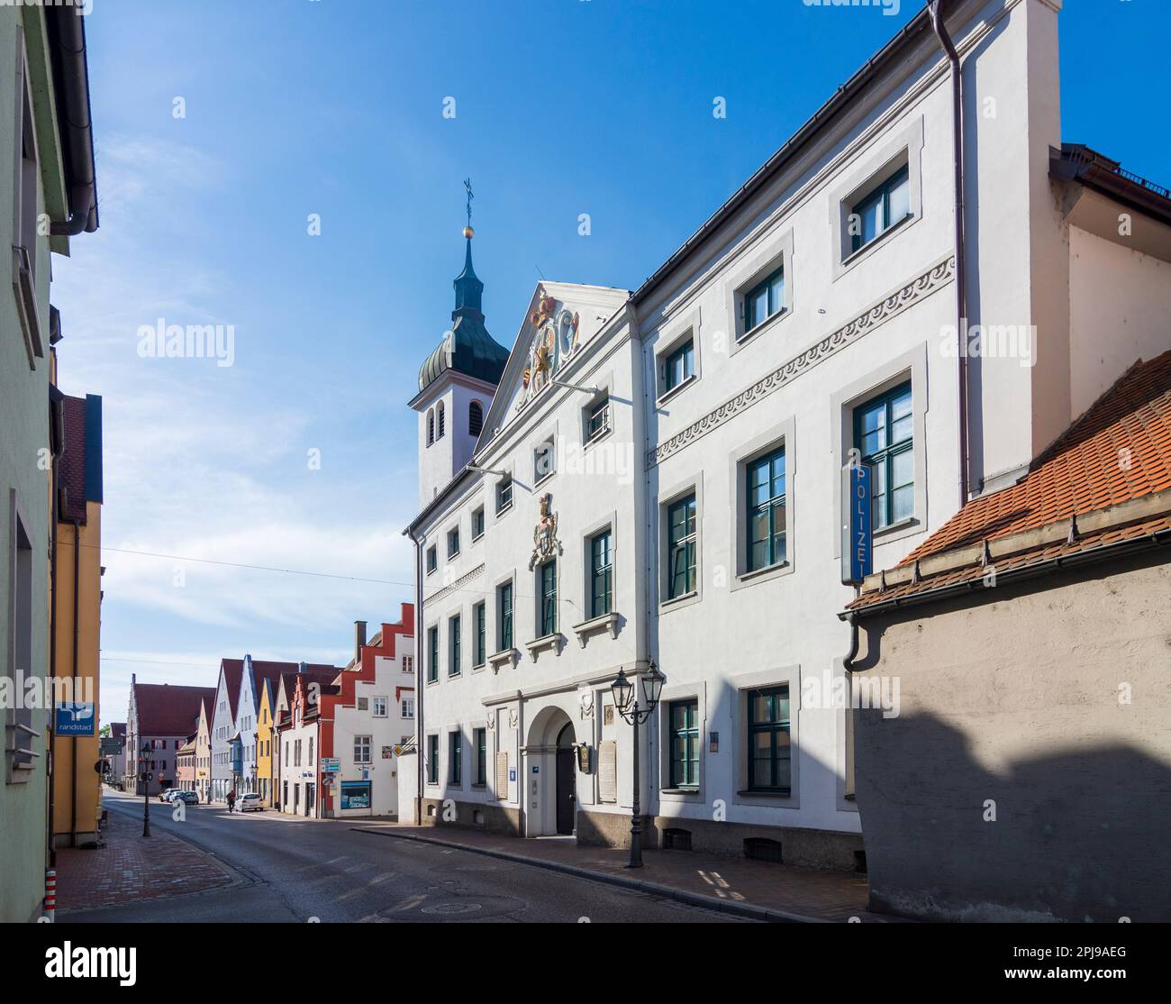 Donauwörth: house Deutschordenshaus of the Teutonic Order, Old Town in Schwaben, Swabia, Bayern, Bavaria, Germany Stock Photo