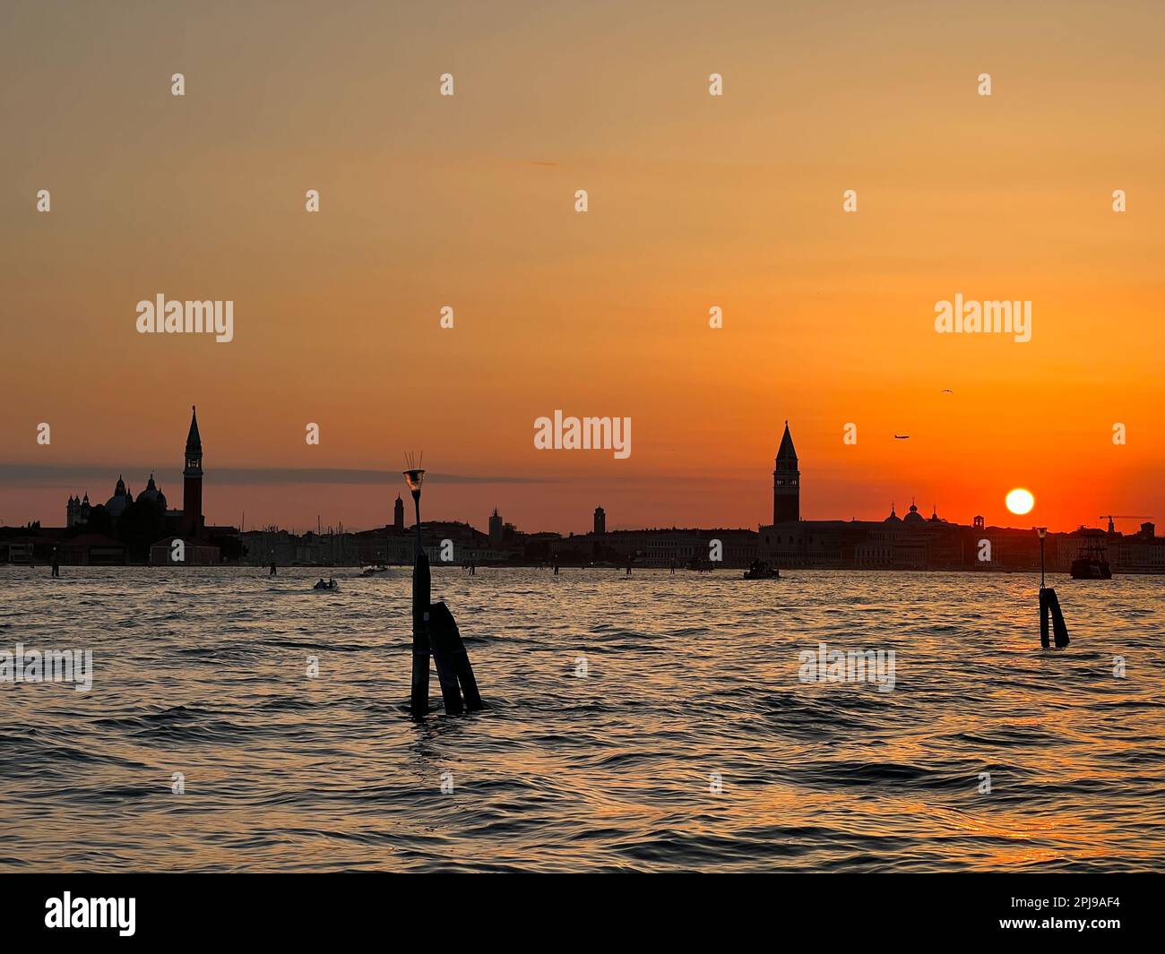 Venice skyline at sunset Stock Photo - Alamy