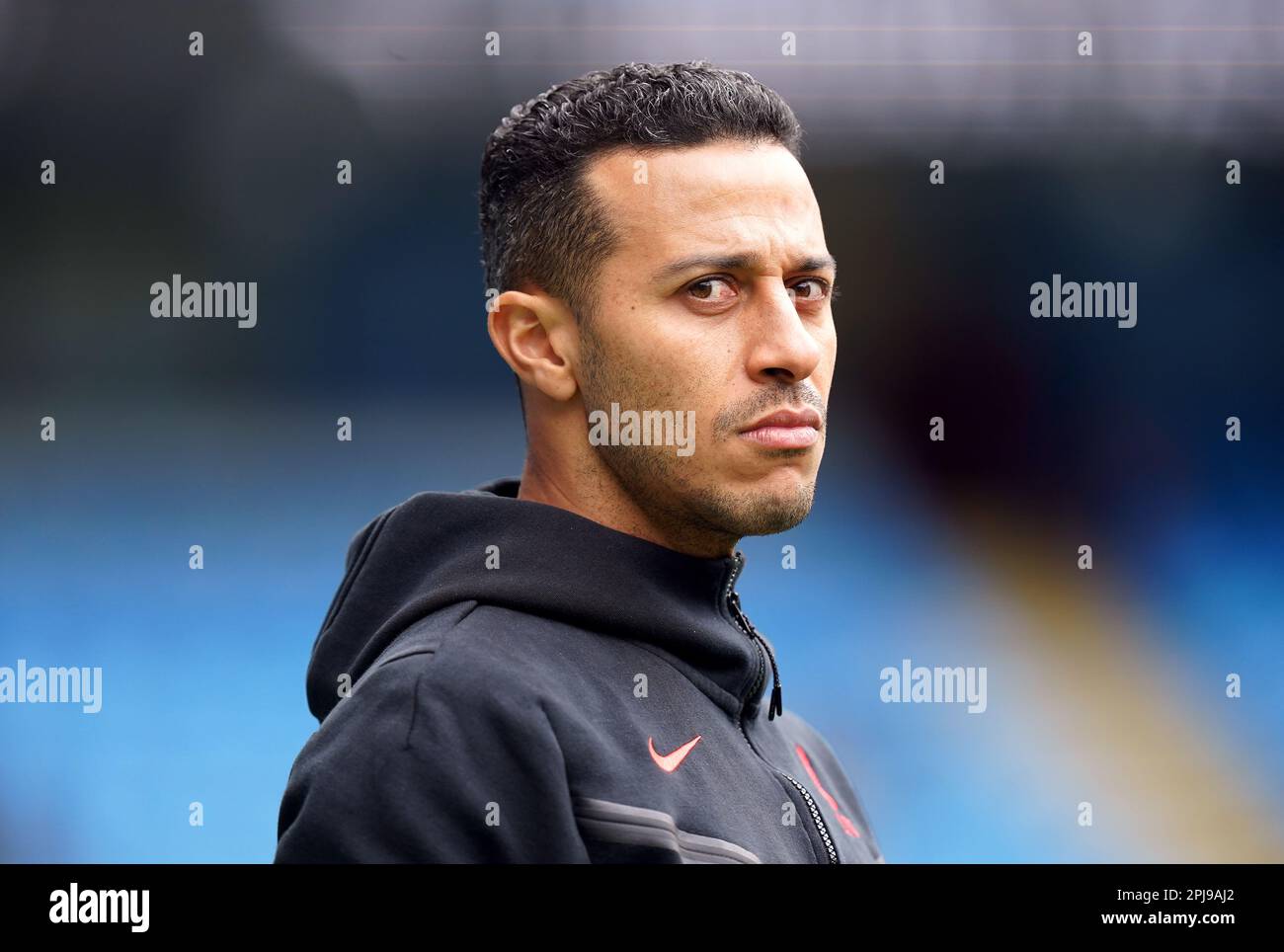 Liverpool's Thiago Alcantara during the Premier League match at the