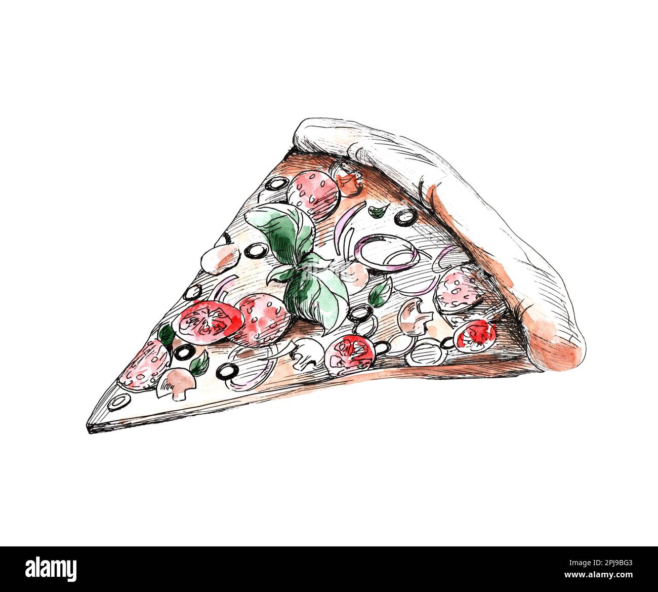 24 Pizza Slice Drawing Stock Photos, High-Res Pictures, and Images - Getty  Images