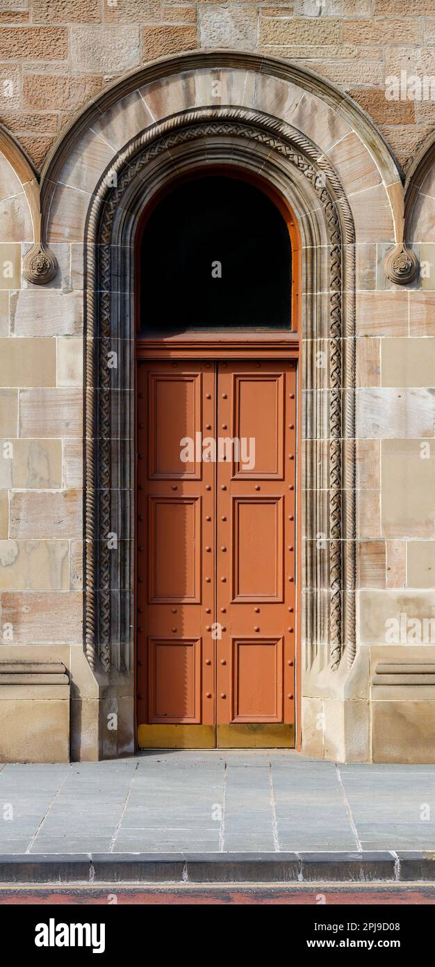 Door. Rutherglen Town Hall. Stock Photo