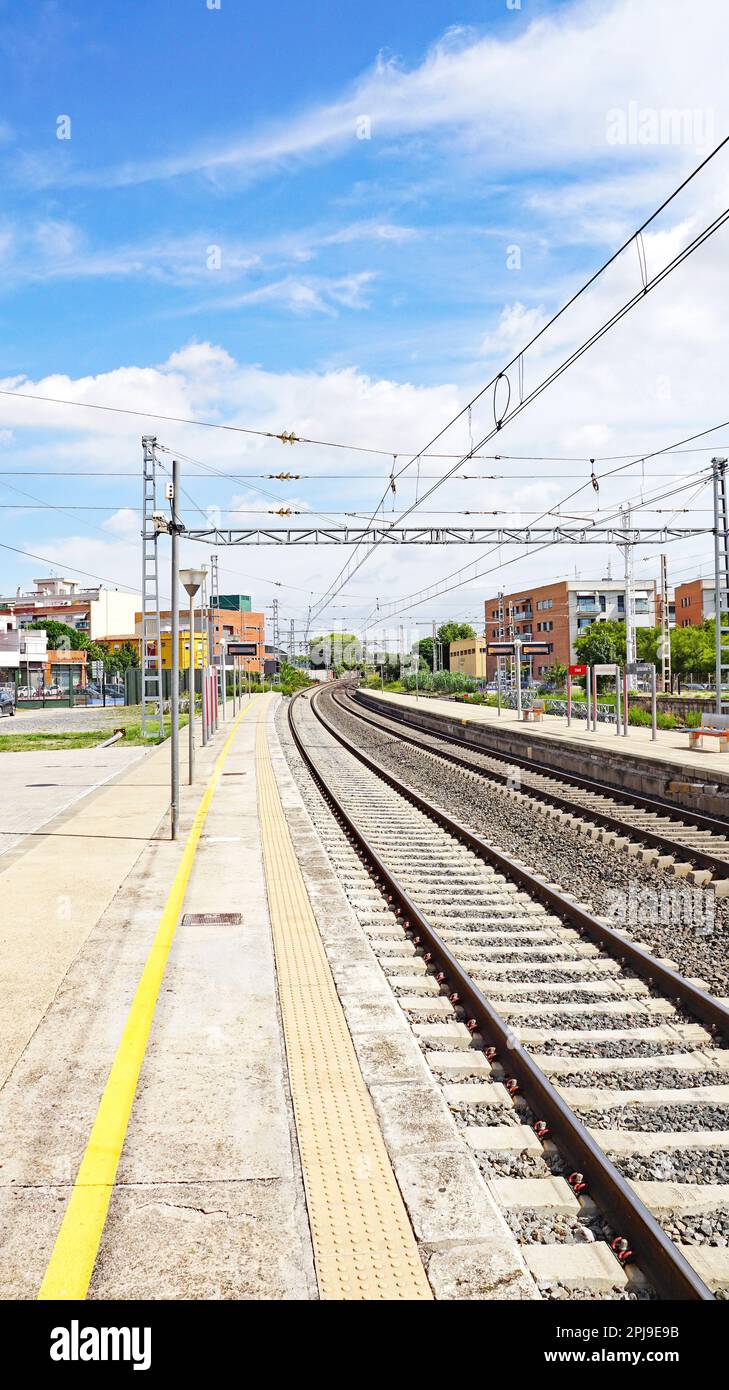 El Vendrell train station, Tarragona, Catalunya, Spain, Europe Stock