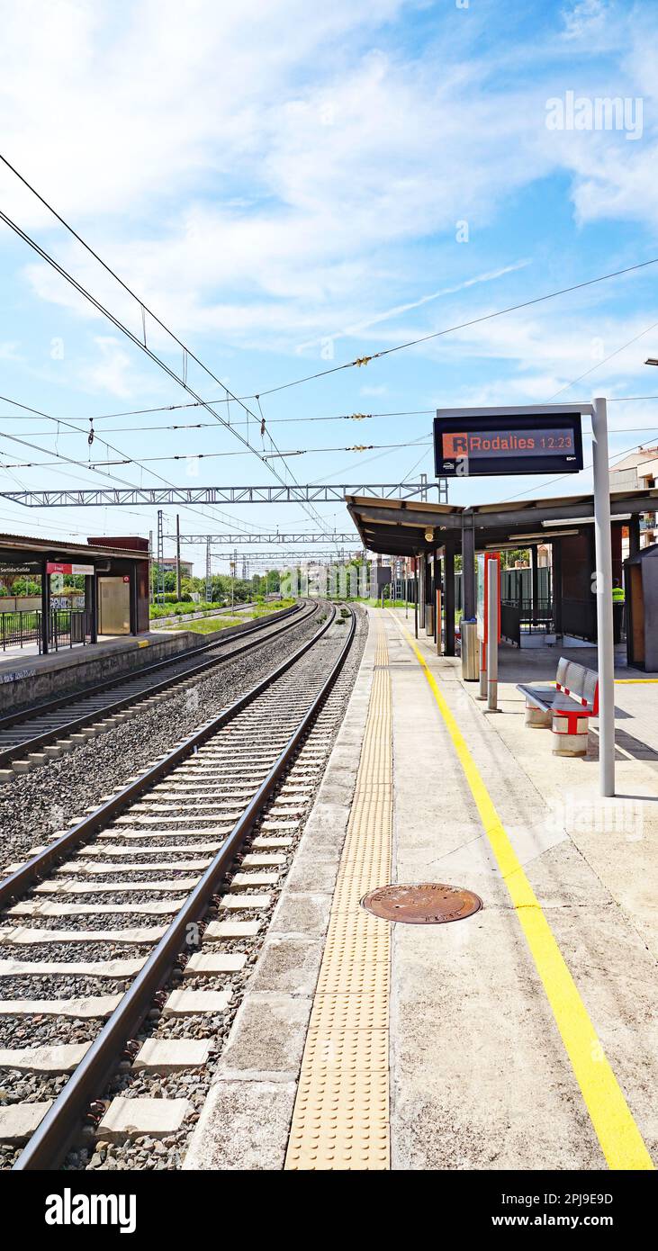 El Vendrell train station, Tarragona, Catalunya, Spain, Europe Stock