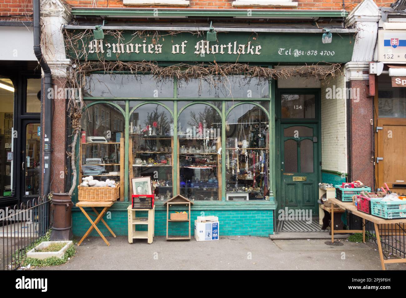 Memories of Mortlake antique shop storefront, Upper Richmond Road West