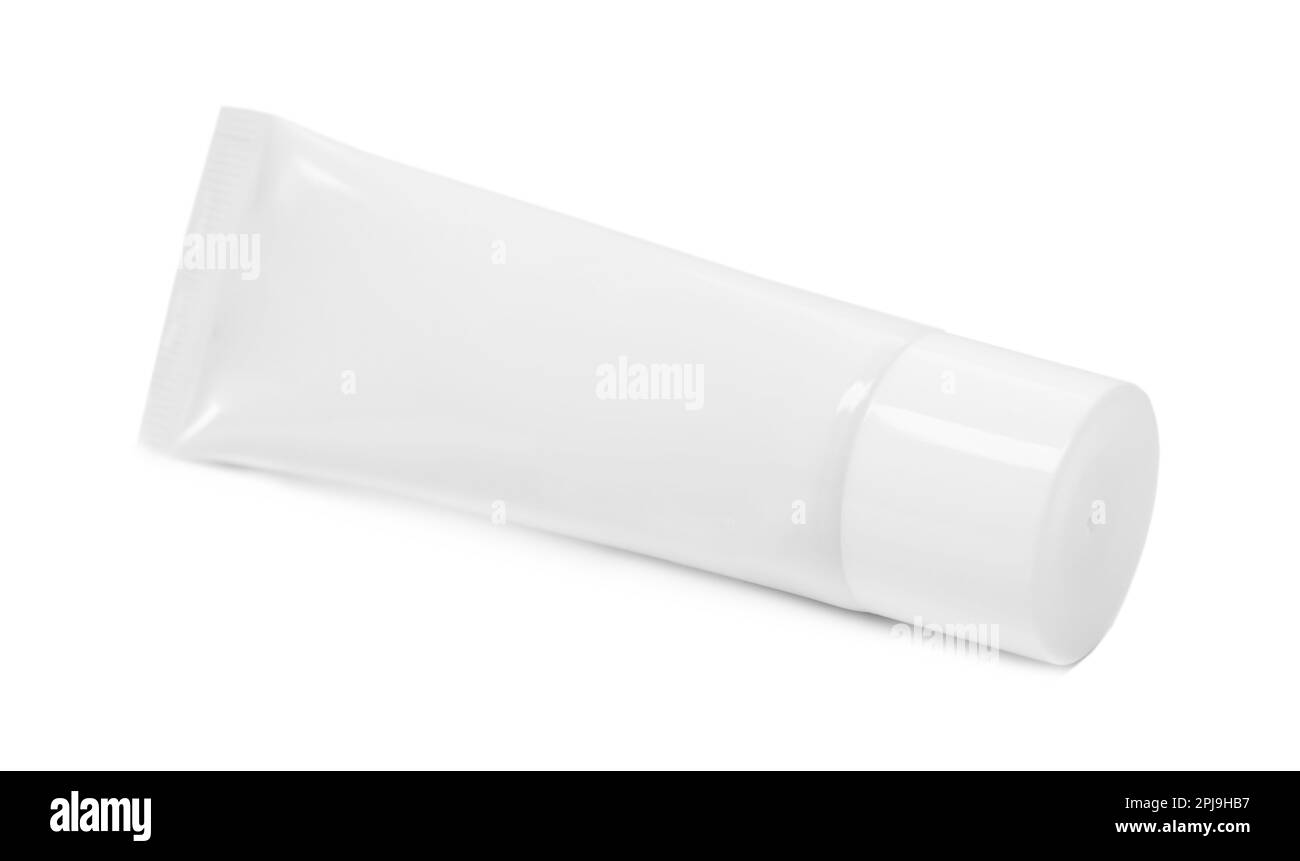 Blank tube of cosmetic product isolated on white Stock Photo - Alamy