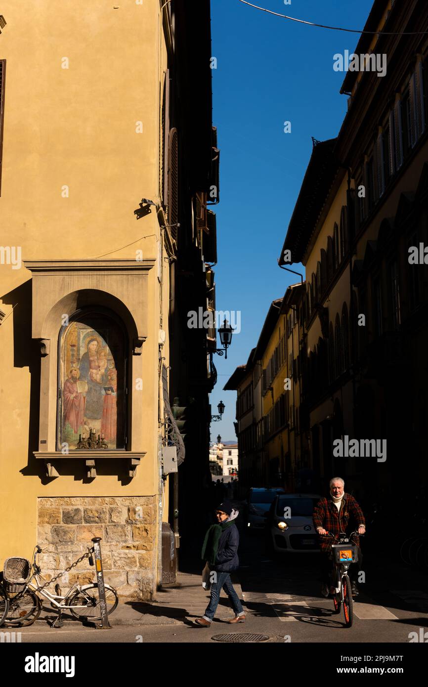 Street shrines in Florence, Italy Stock Photo