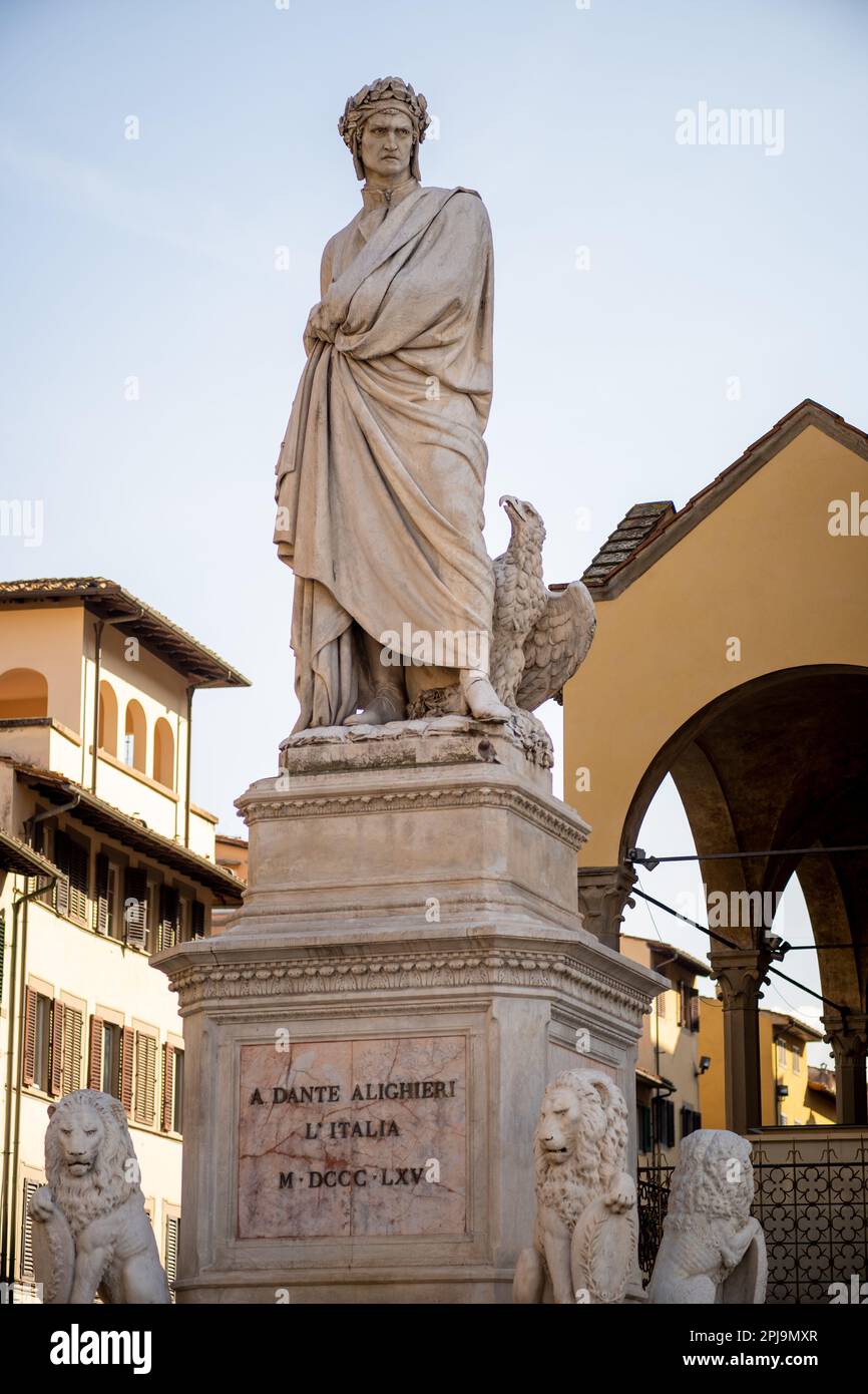 Monumento a dante alighieri hi res stock photography and images