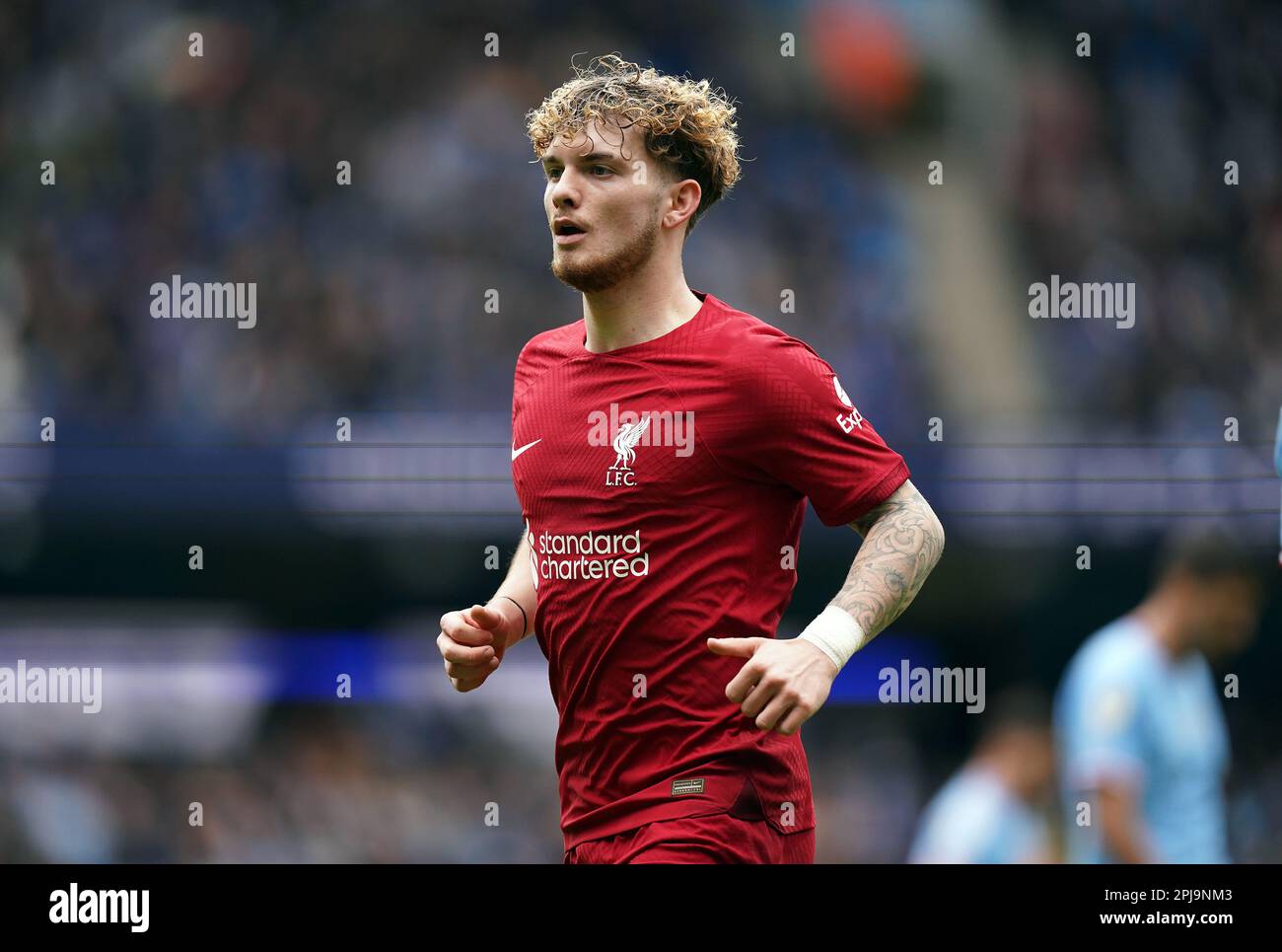 Liverpool's Harvey Elliott during the Premier League match at the Etihad Stadium, Manchester