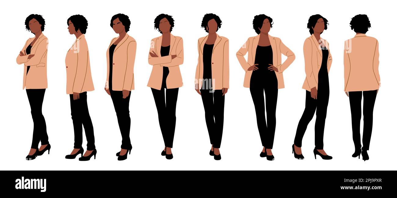 Business woman character vector isolated on white Stock Vector Image ...