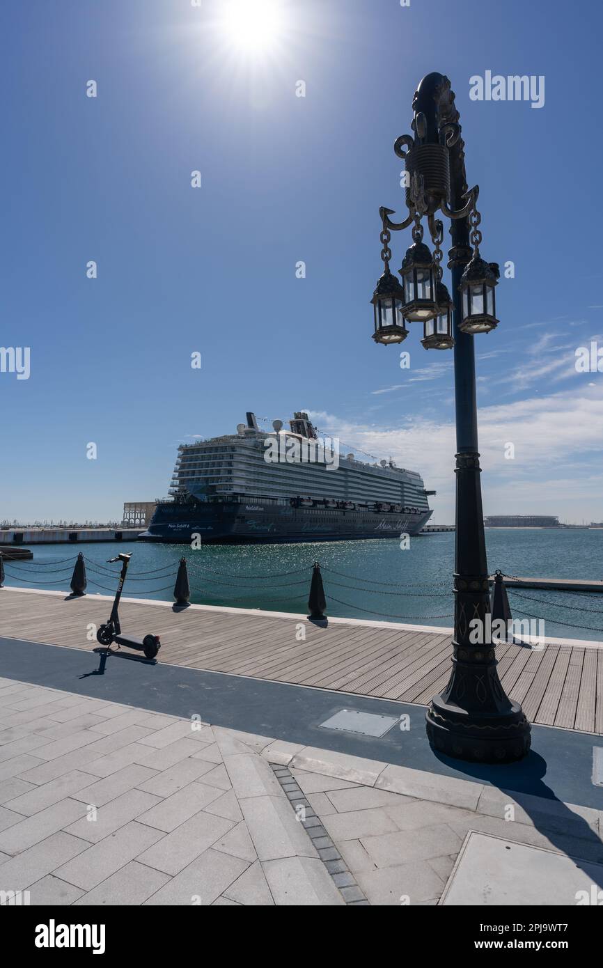 Doha, Qatar March 18, 2023 Luxury cruise ship the Mein Schiff 6