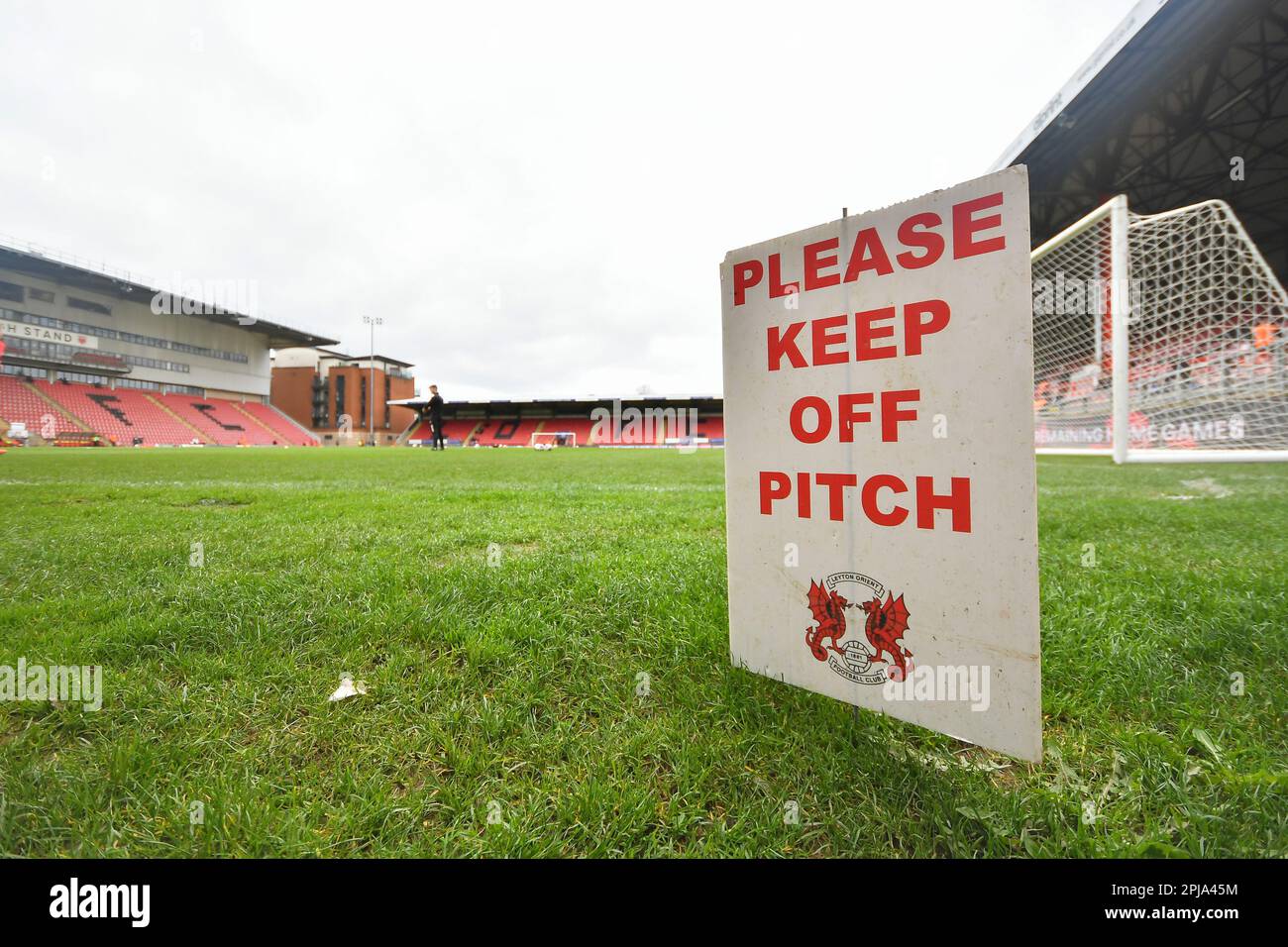 Keep of pitch board before the Sky Bet League 2 match between Leyton Orient and Carlisle United at the Matchroom Stadium, London on Saturday 1st April 2023. (Photo: Ivan Yordanov | MI News) Credit: MI News & Sport /Alamy Live News Stock Photo