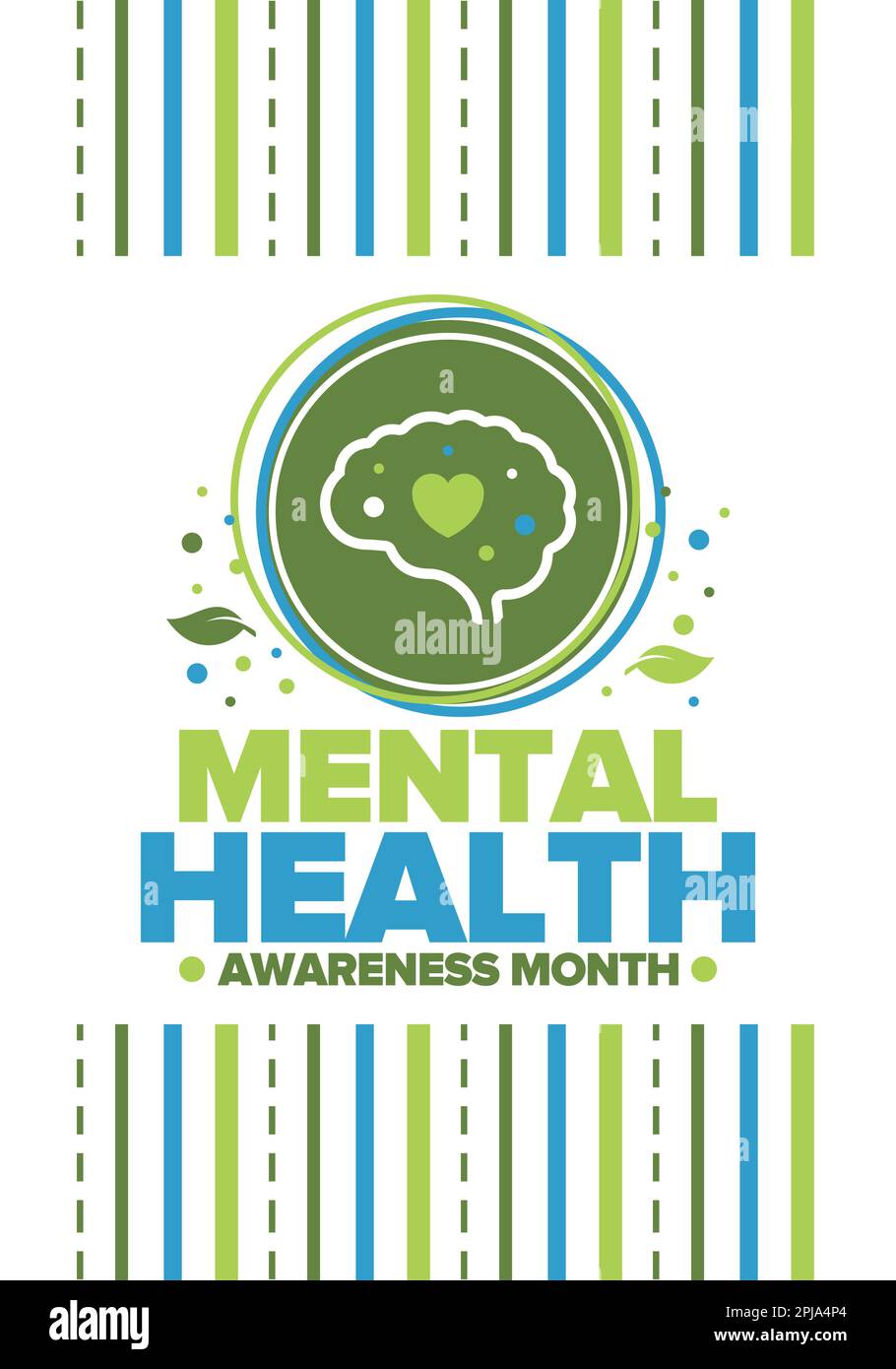 Mental Health Awareness Month in May. Raising awareness of mental