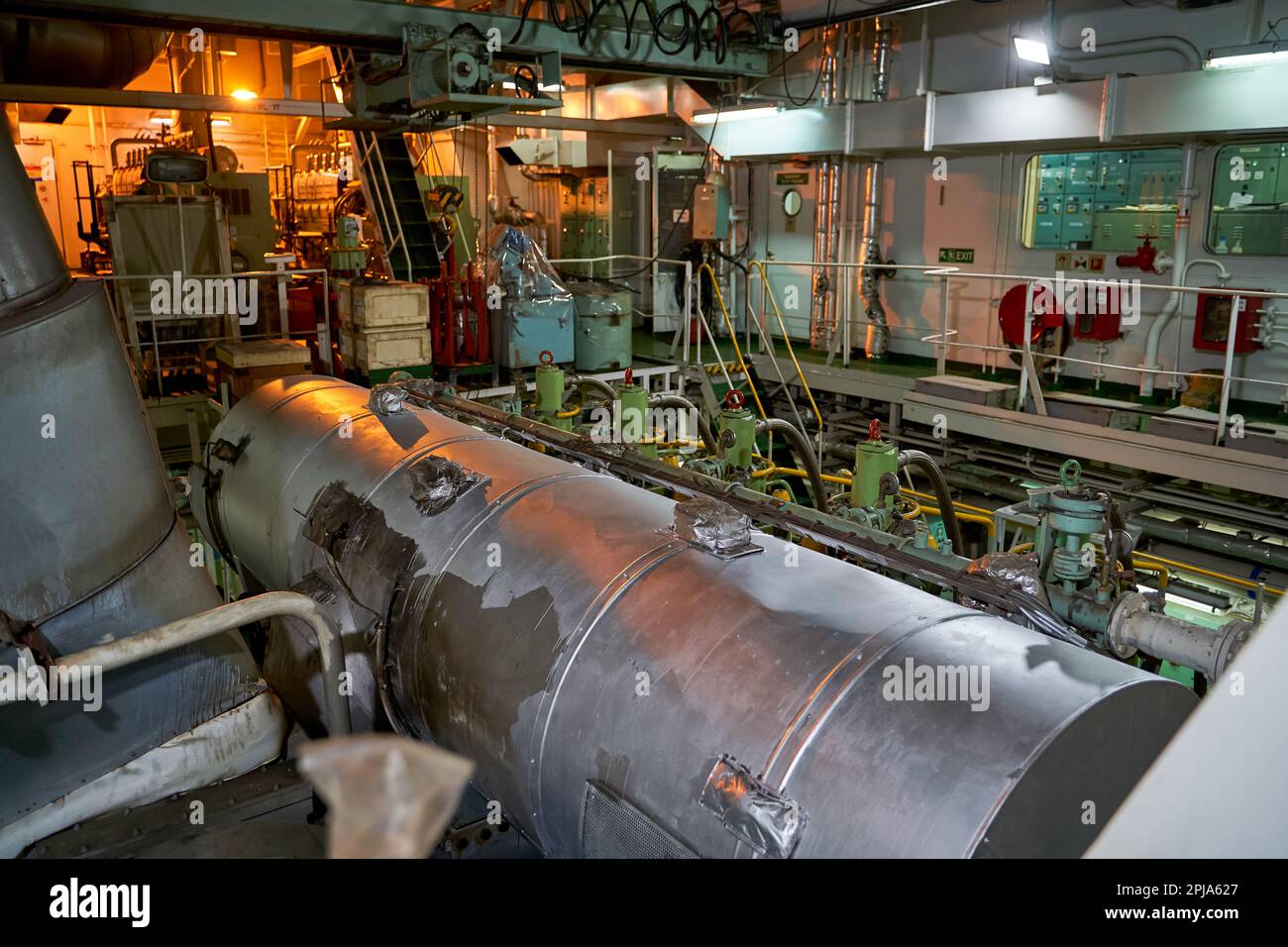 Ship's engine room. Vessel's ( Ship ) Engine Room Space / industrial