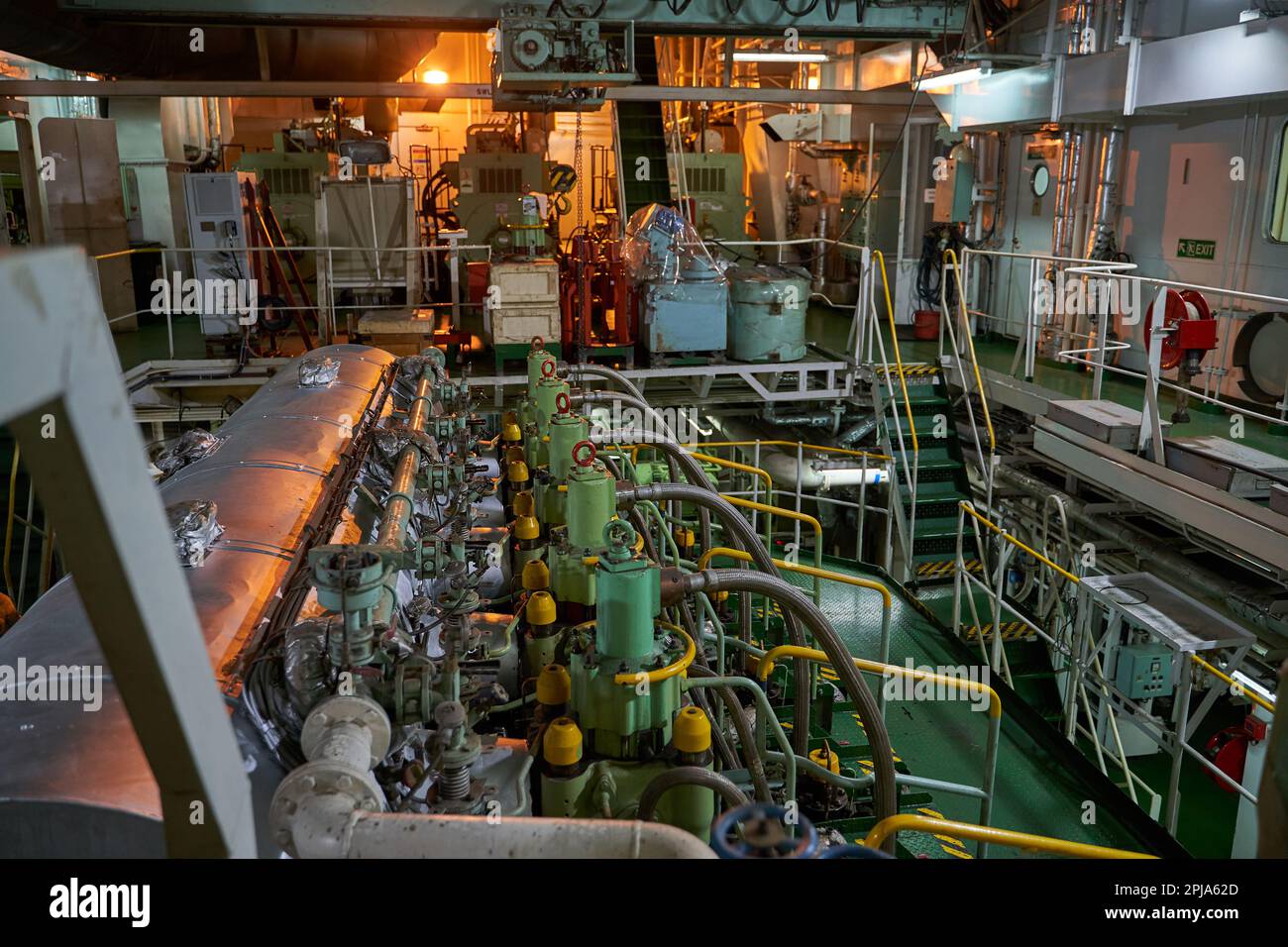 Ship's engine room. Vessel's ( Ship ) Engine Room Space / industrial