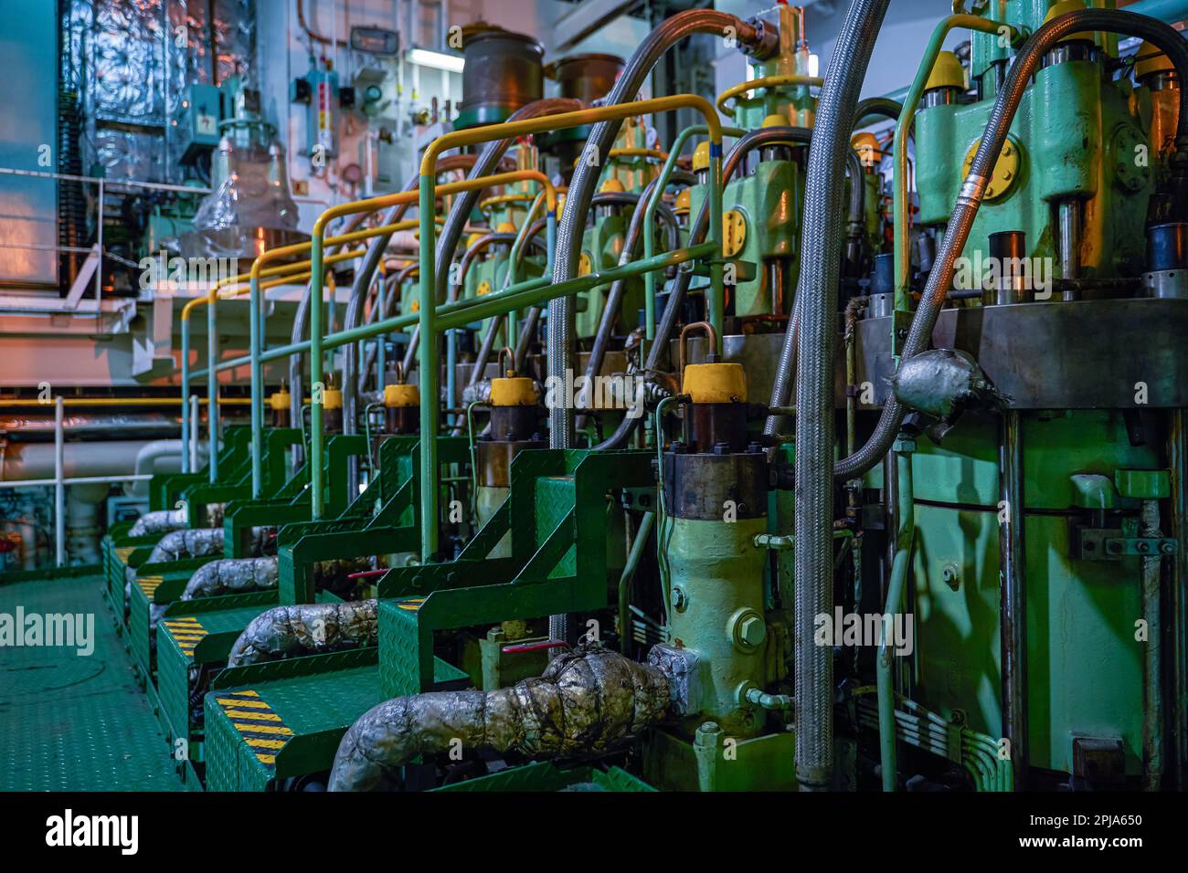 Ship's engine room. Vessel's ( Ship ) Engine Room Space / industrial