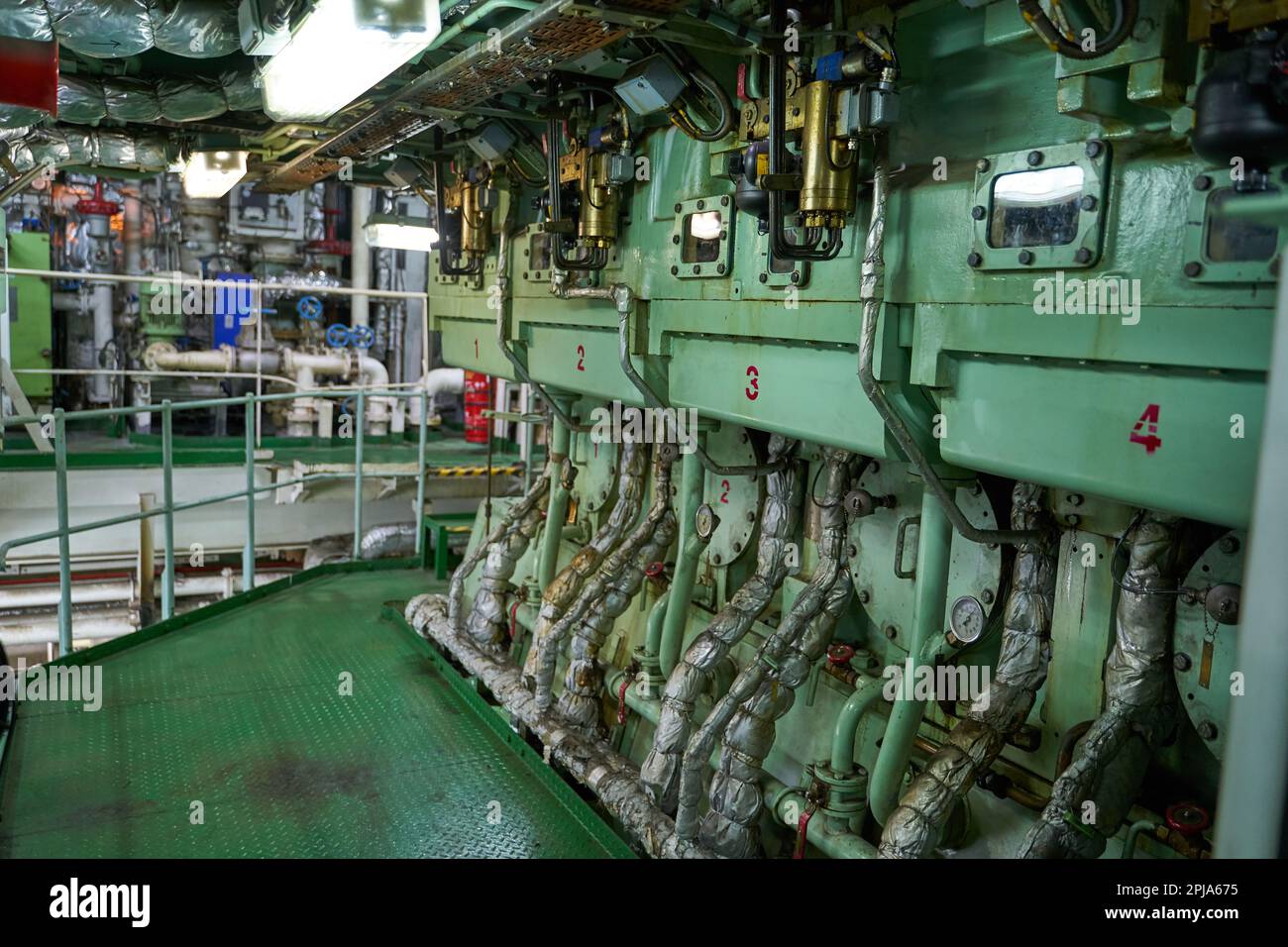 Ship's engine room. Vessel's ( Ship ) Engine Room Space / industrial