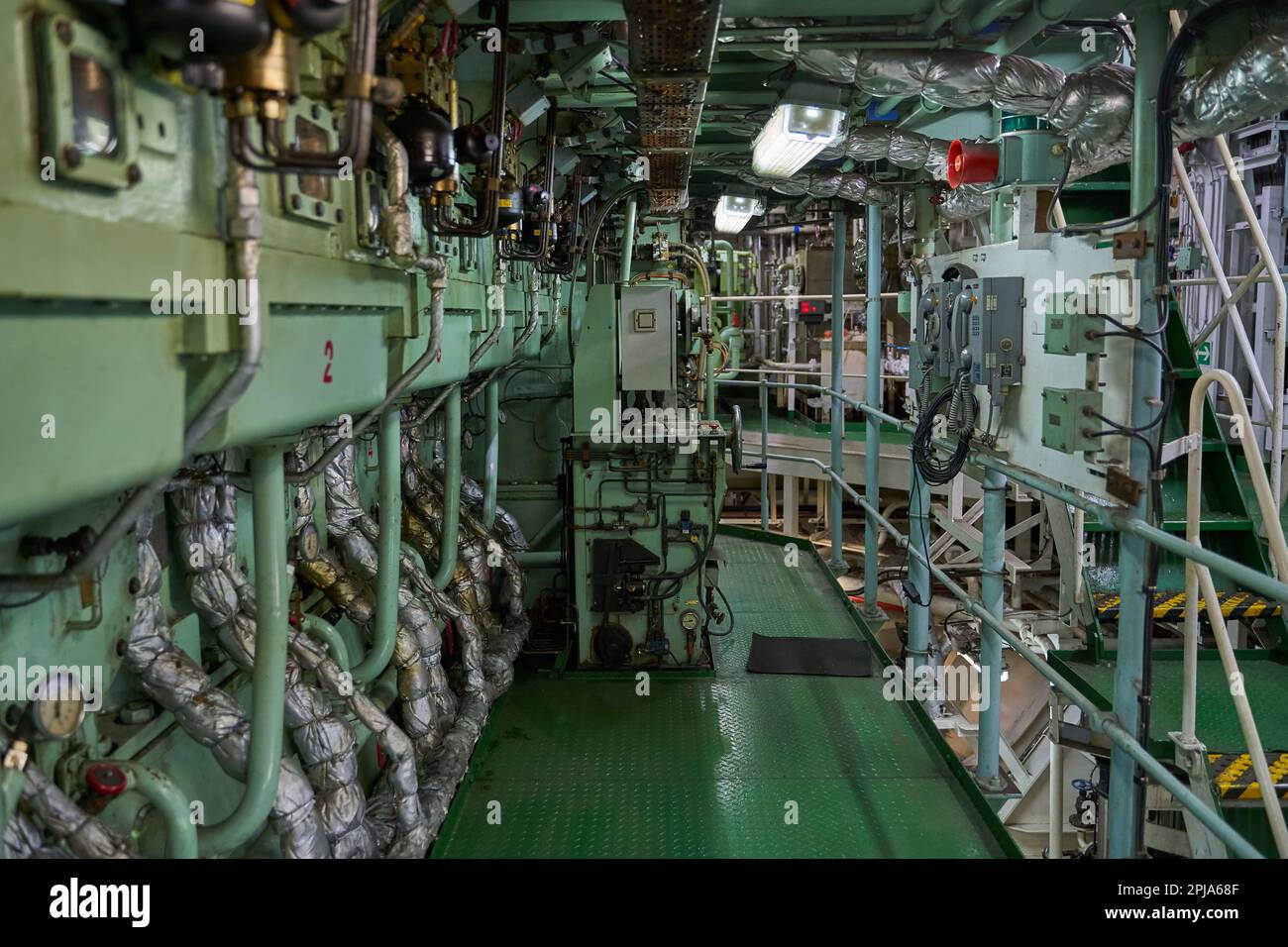 Ship's engine room. Vessel's ( Ship ) Engine Room Space / industrial