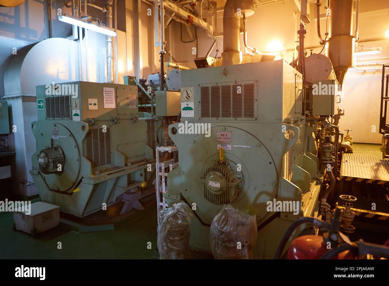 Ship's engine room. Vessel's ( Ship ) Engine Room Space / industrial