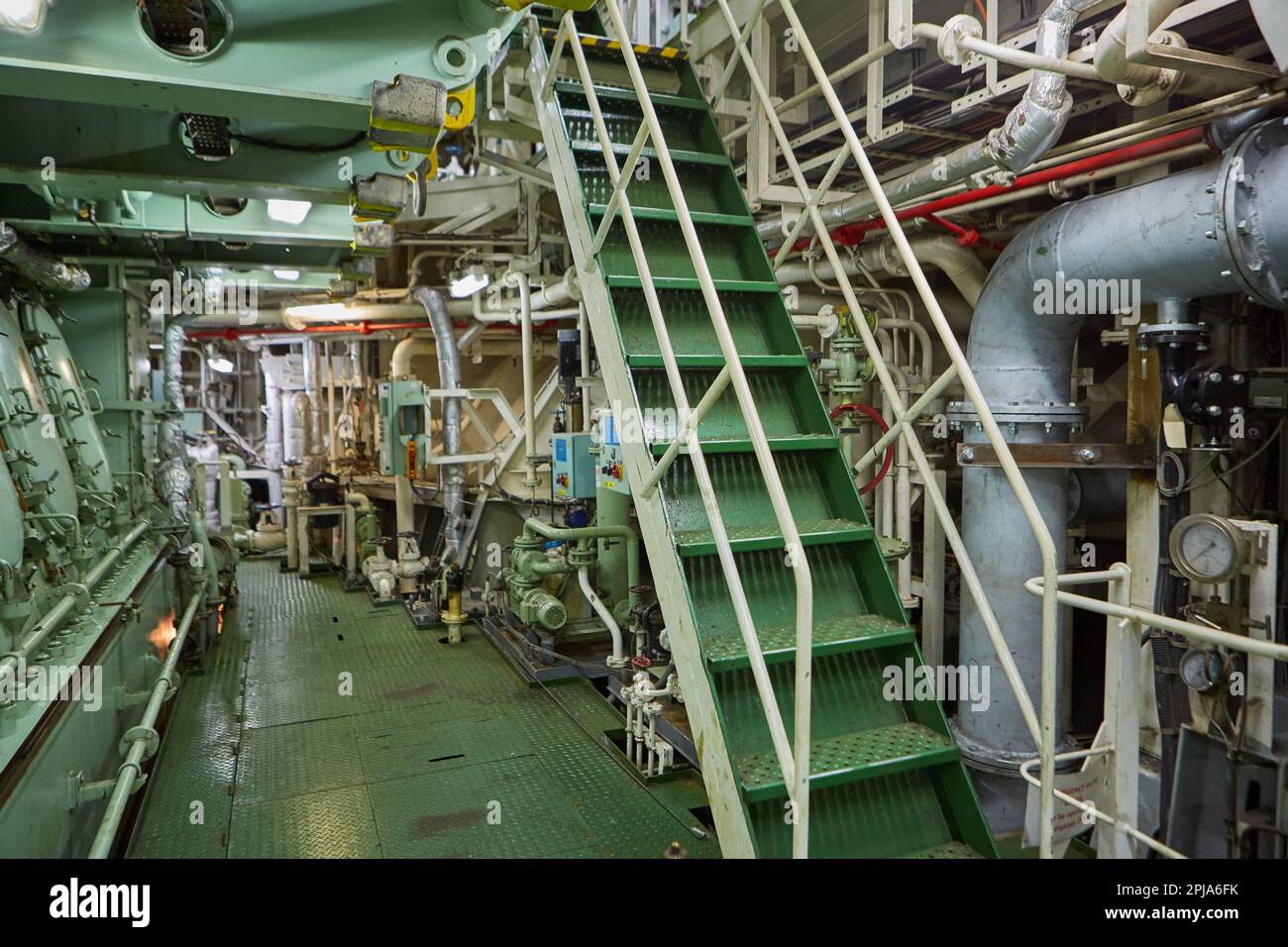Ship's engine room. Vessel's ( Ship ) Engine Room Space / industrial