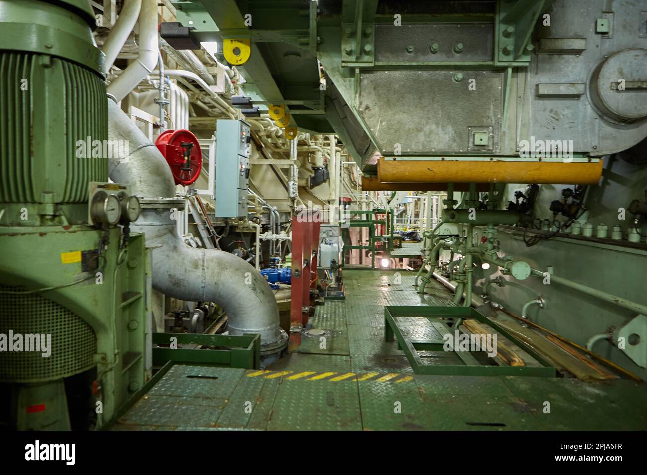 Ship's engine room. Vessel's ( Ship ) Engine Room Space / industrial