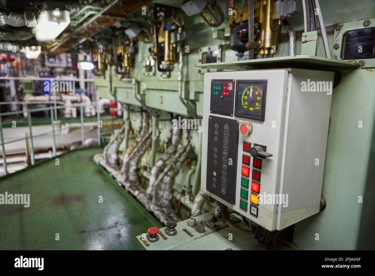 Ship's engine room. Vessel's ( Ship ) Engine Room Space / industrial