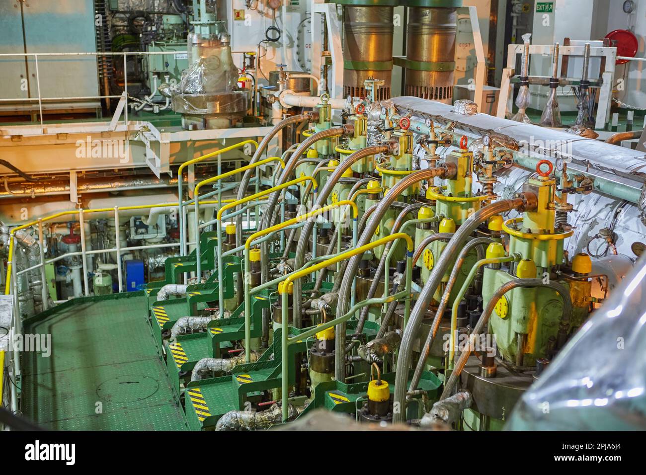 Ship's engine room. Vessel's ( Ship ) Engine Room Space / industrial