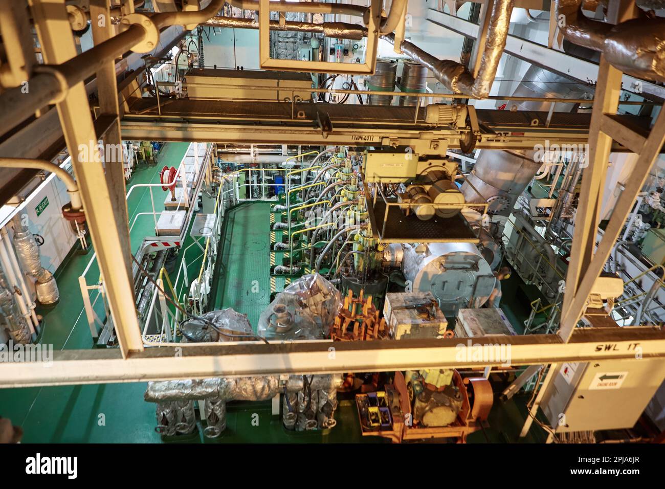 Ship's engine room. Vessel's ( Ship ) Engine Room Space / industrial