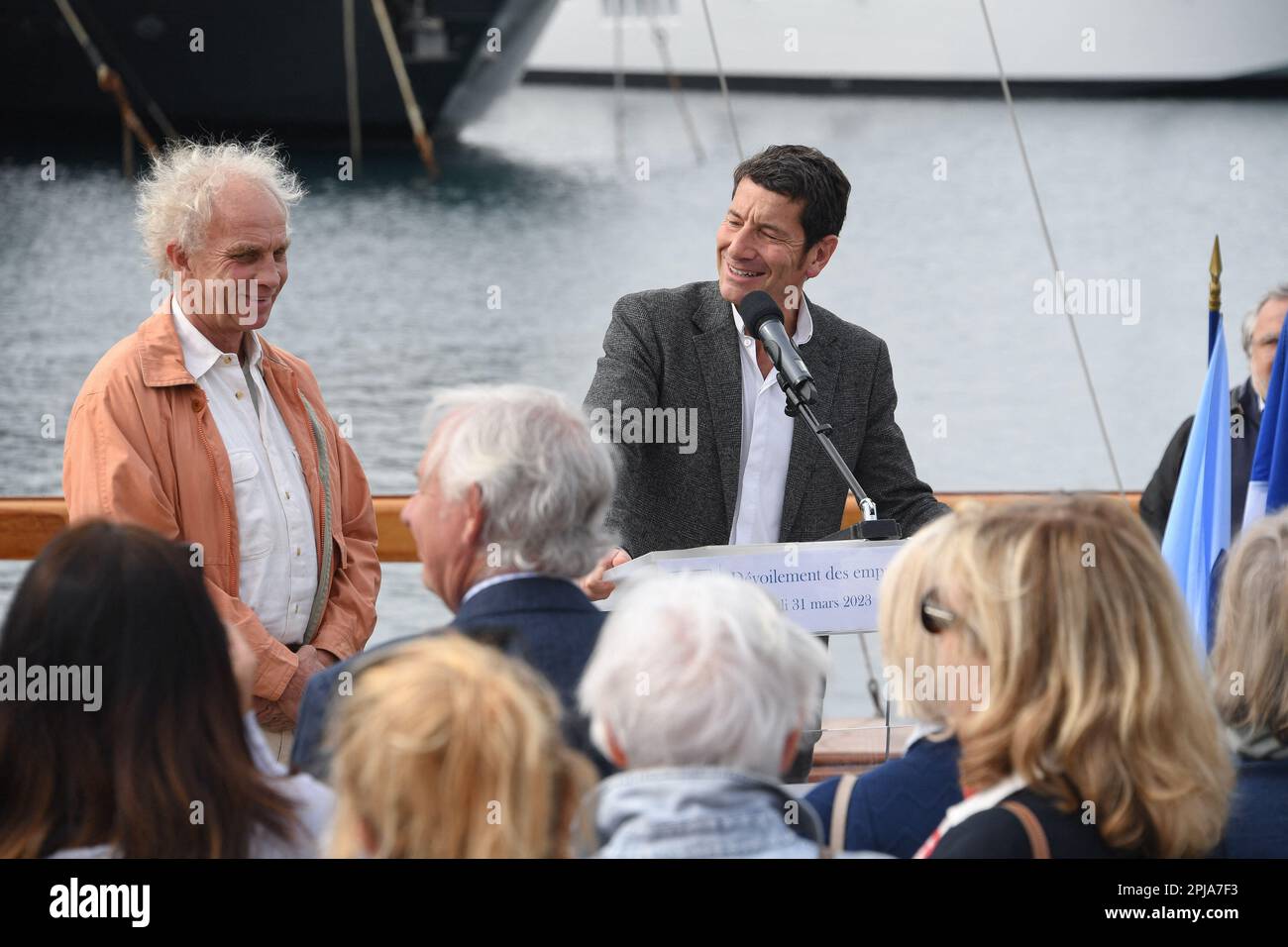 Cannes, France. 31st Mar, 2023. Unveiling ceremony of Philippe prints at Cannes
