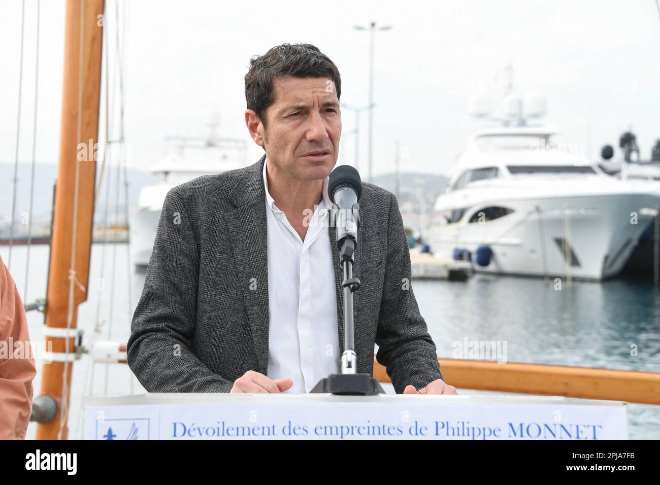 Cannes, France. 31st Mar, 2023. Unveiling ceremony of Philippe prints at Cannes