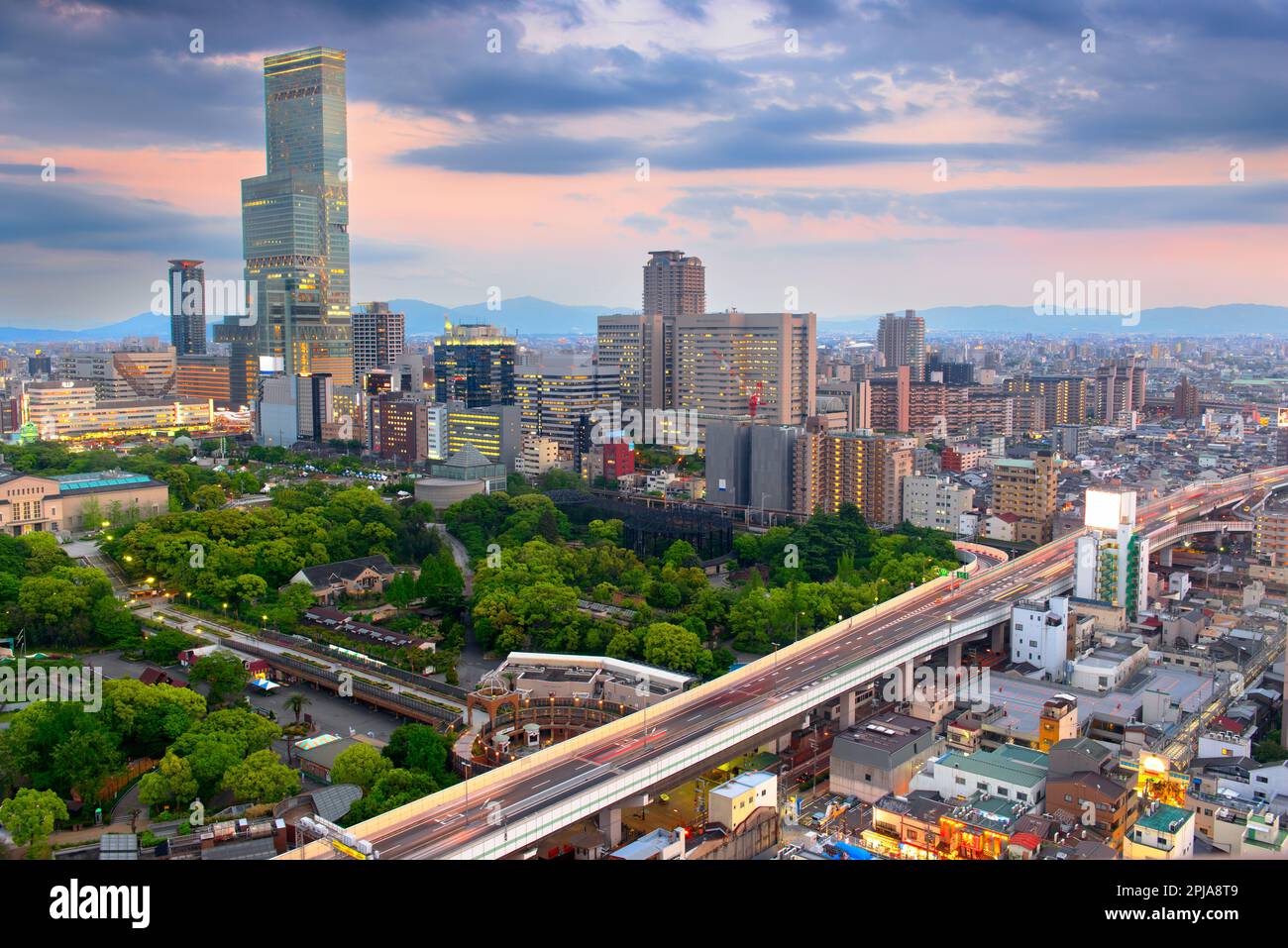 Osaka, Japan cityscape in the Abeno District Stock Photo Alamy