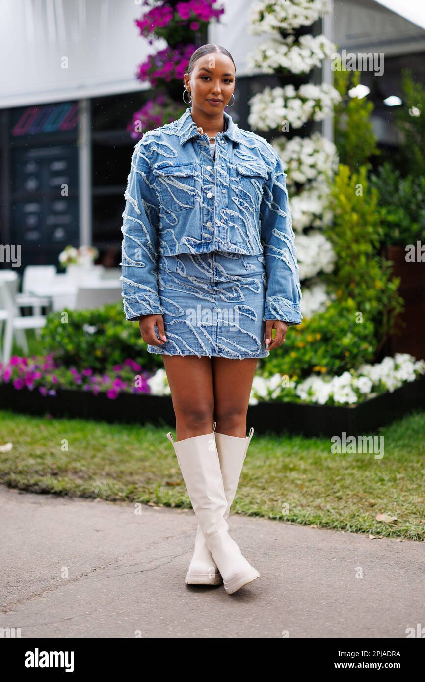 Albert Park, 1 April 2023 Naomi Schiff in the paddock at the 2023  Australian Formula 1 Grand Prix. corleve/Alamy Live News Stock Photo - Alamy