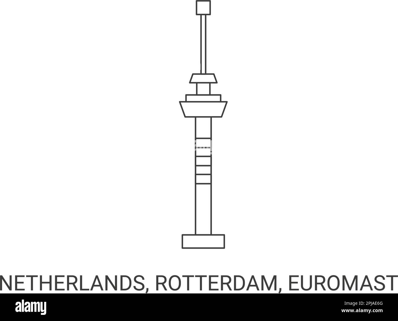 Netherlands Rotterdam Euromast Travel Landmark Vector Illustration netherlands-rotterdam-euromast-travel-landmark-vector-illustration
