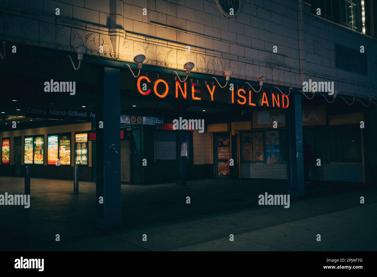 Coney Island subway station sign, Brooklyn, New York Stock Photo Alamy