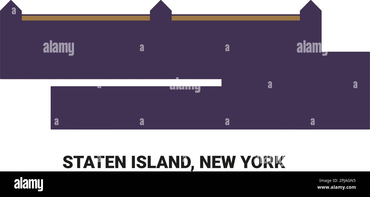 United States, Staten Island, New York travel landmark vector