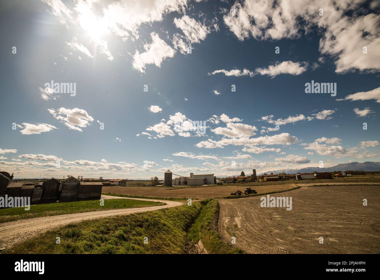 Siccità nel Vercellese, Aprile 2023 Stock Photo