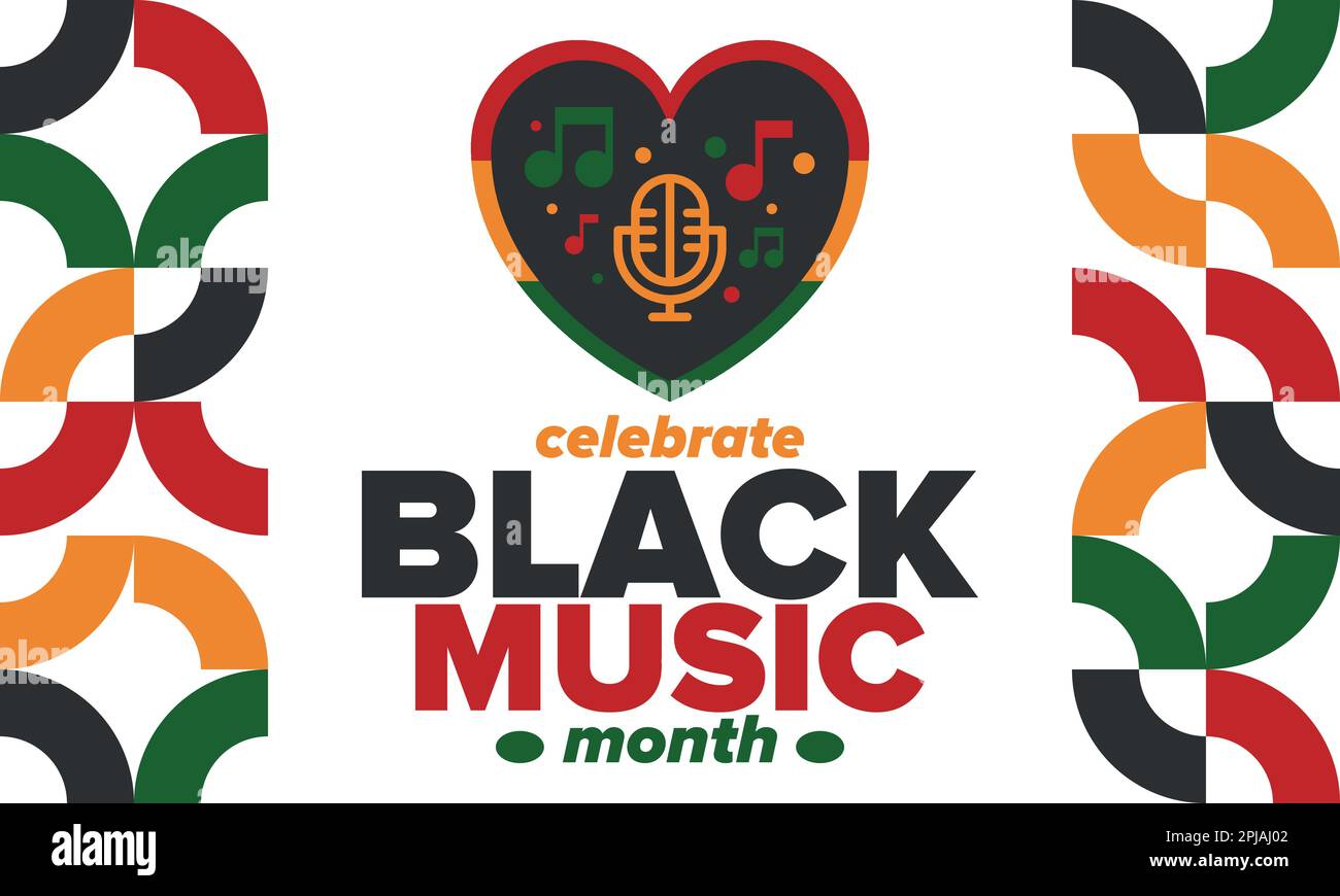 Black Music Month in June. AfricanAmerican Music Appreciation Month. Celebrated annual in
