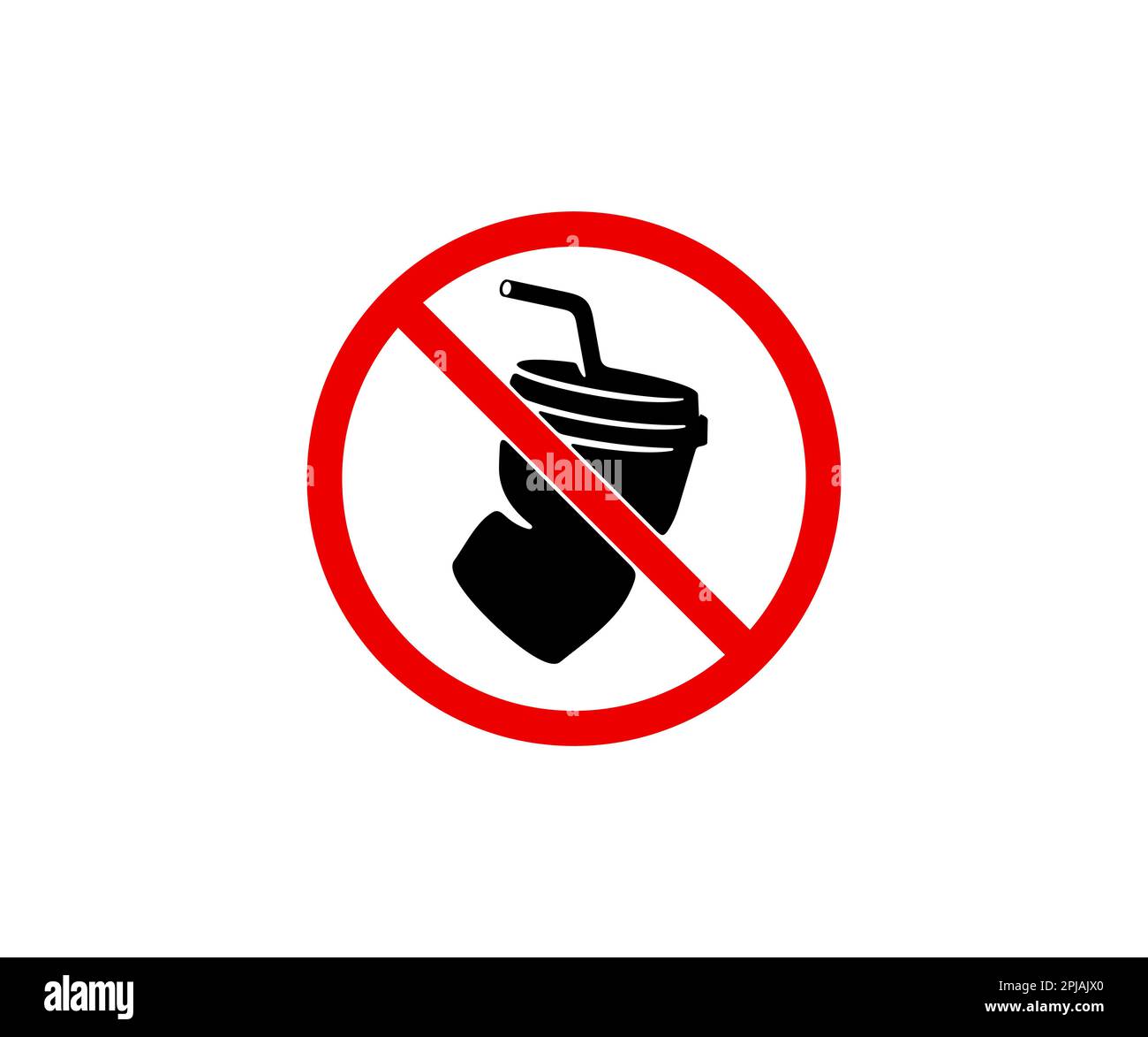 Prohibition sign and symbol, do not litter and don't throw away plastic, graphic design. Prohibited symbol, prohibited mark and forbidden sign, paper Stock Vector