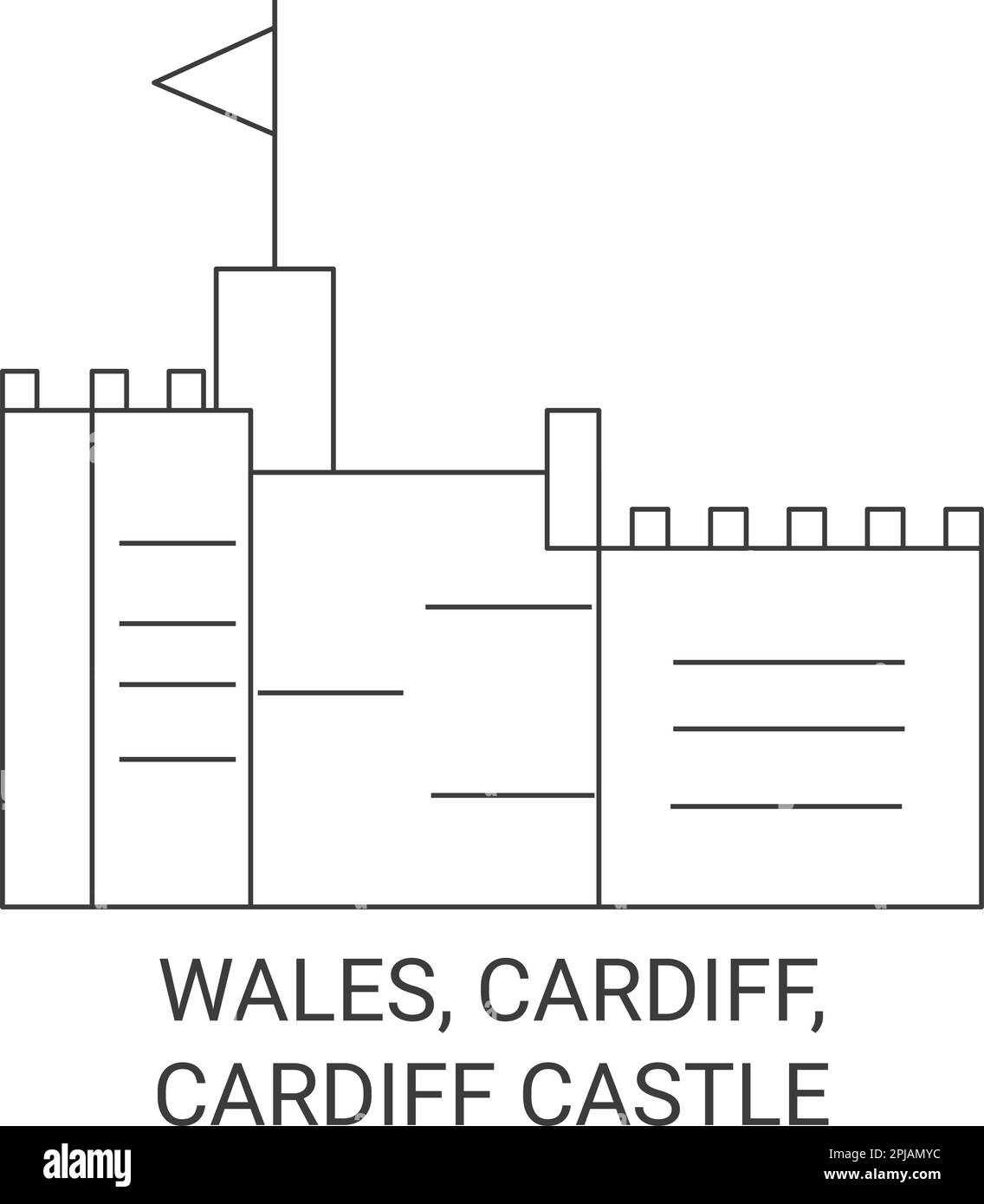 Cardiff castle welsh flag Stock Vector Images - Alamy